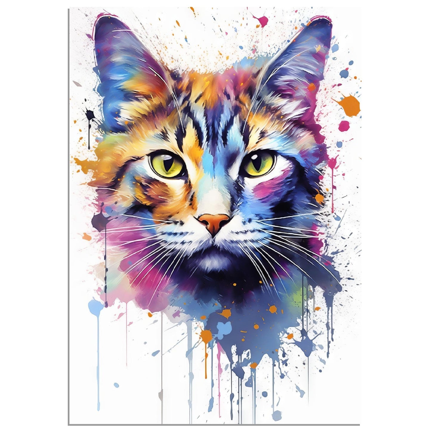 Domestic cat pop art (CAT07)