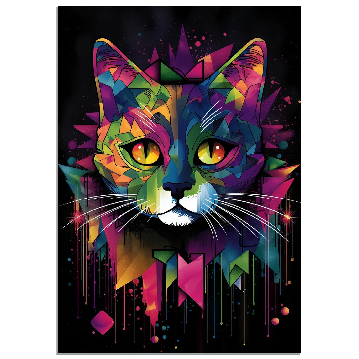 Domestic cat pop art (CAT03)