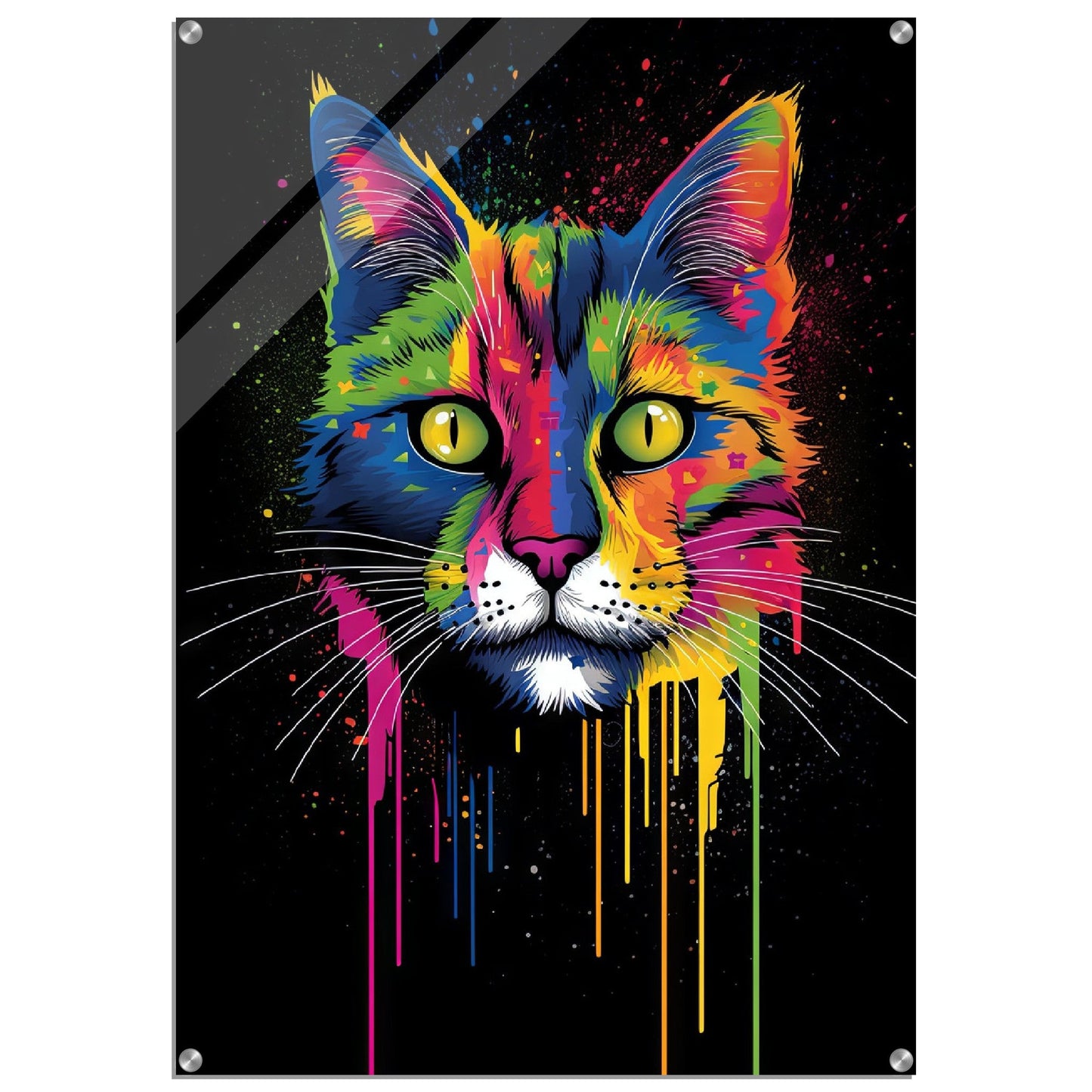 Domestic cat pop art (CAT02)