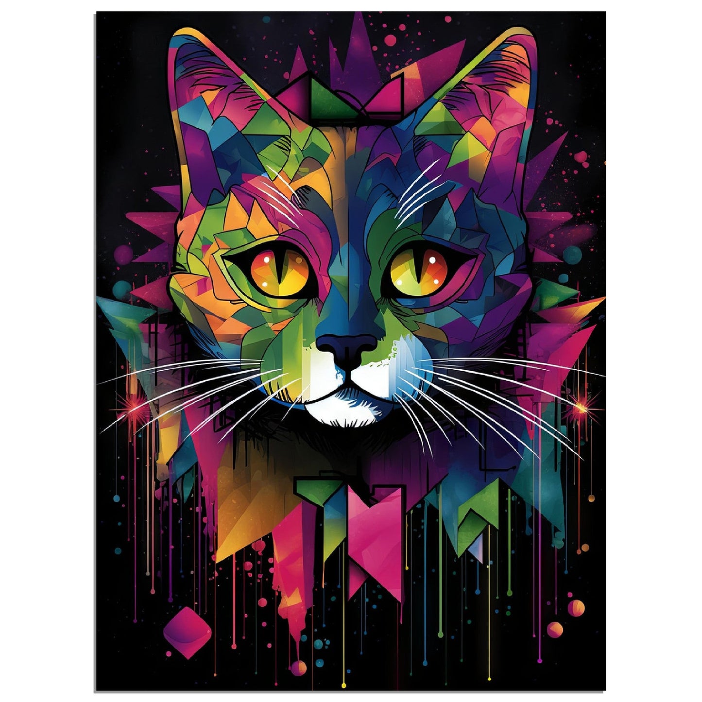 Domestic cat pop art (CAT03)