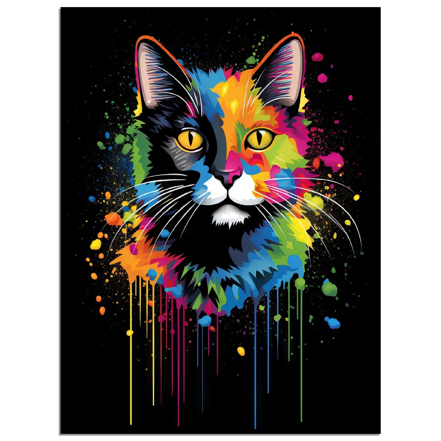 Domestic cat pop art (CAT04)