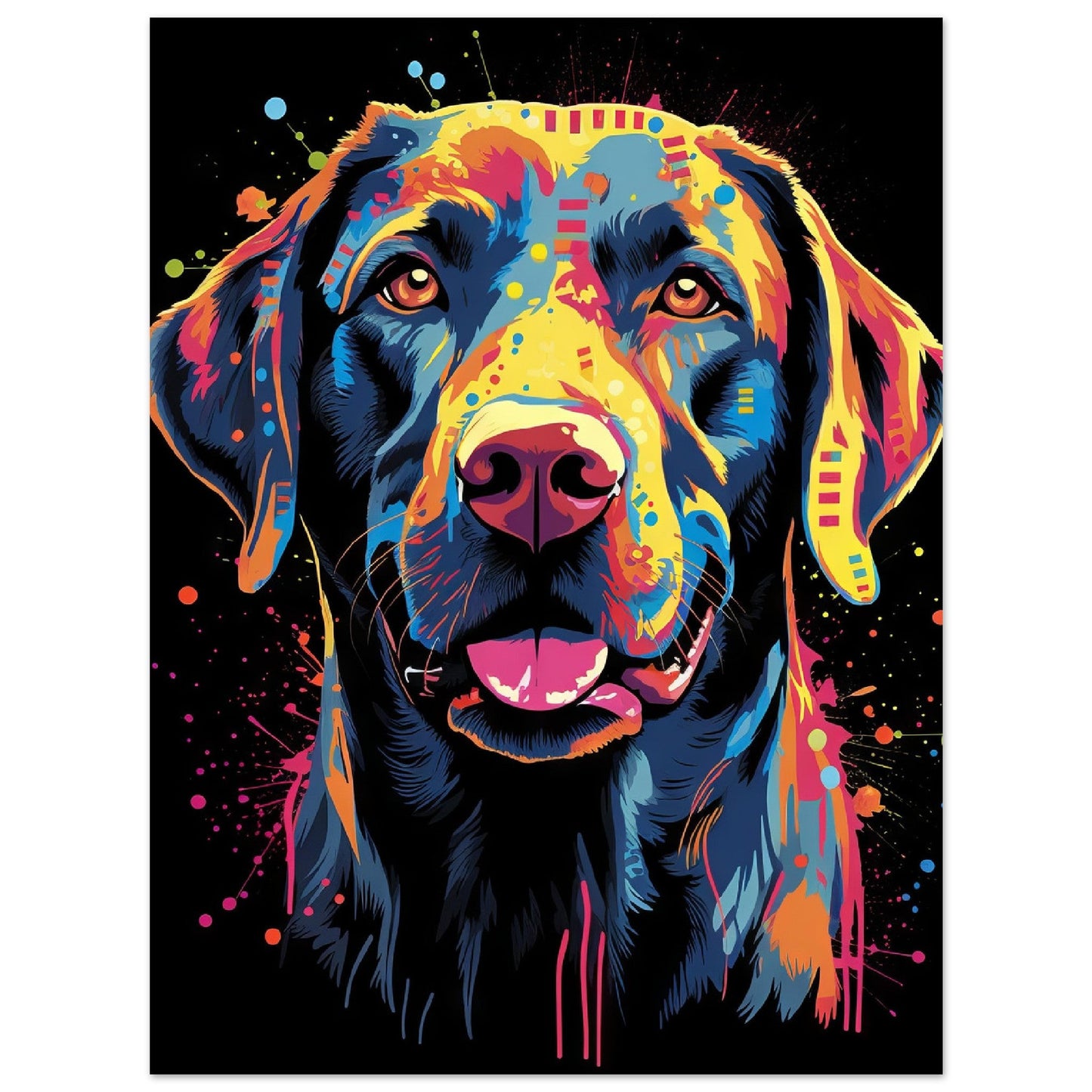 Labrador Hund Pop-Art (DOG02)