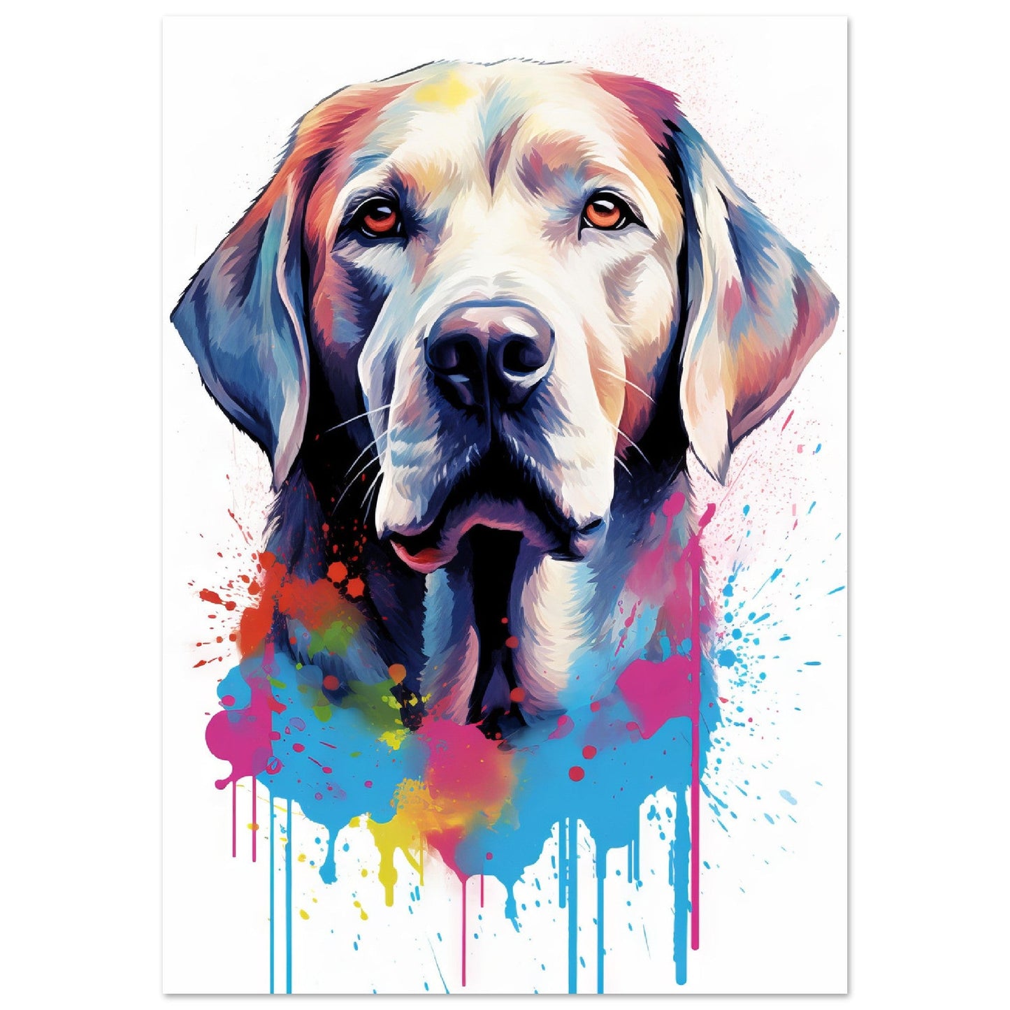 Labrador Hund Pop-Art (DOG07)