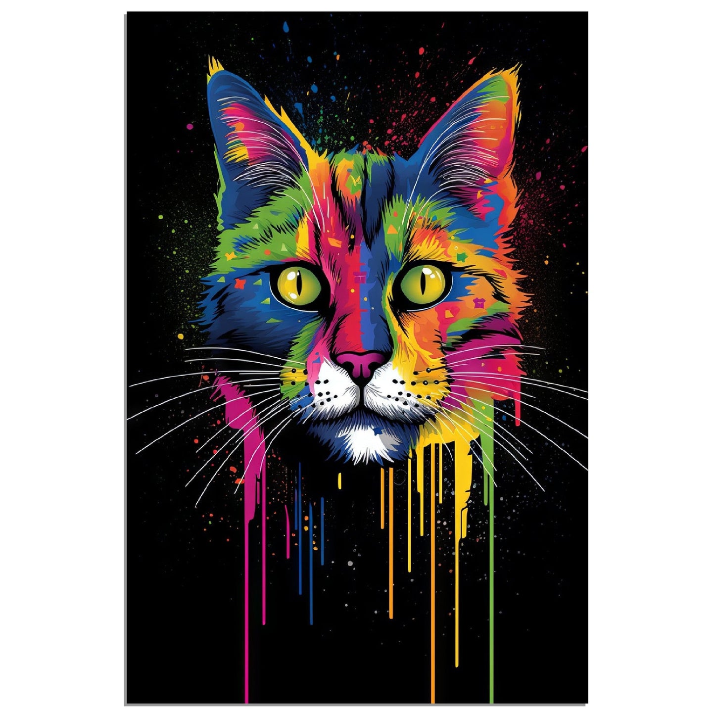 Domestic cat pop art (CAT02)