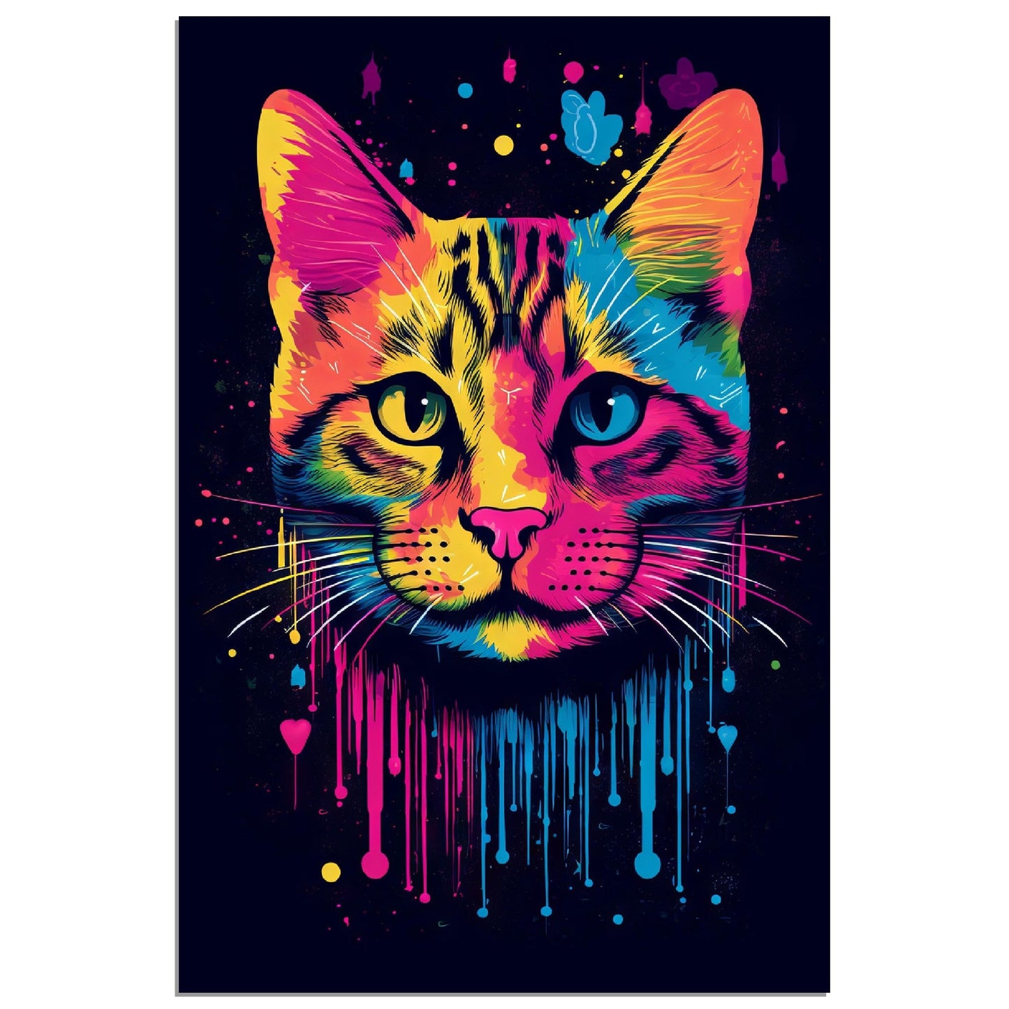 Katze (Hauskatze) Pop-Art (CAT01)