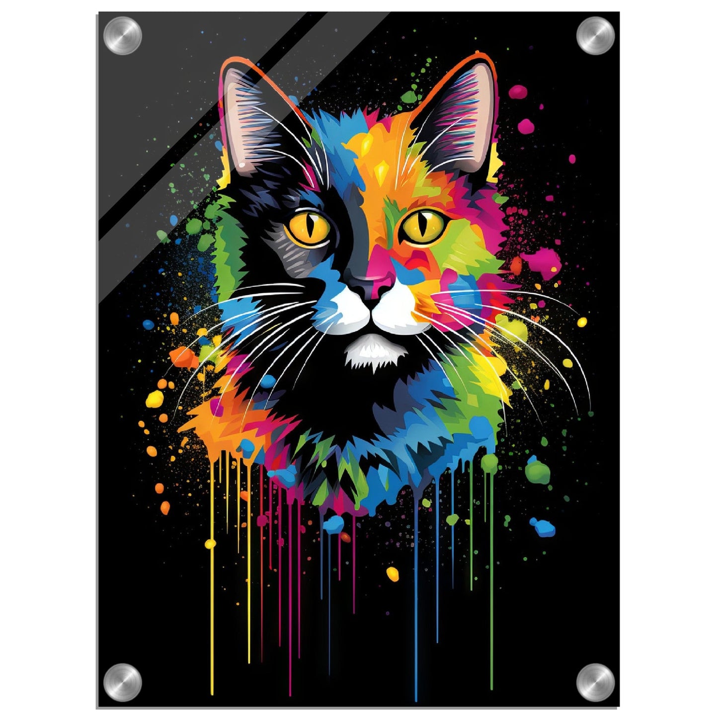 Domestic cat pop art (CAT04)