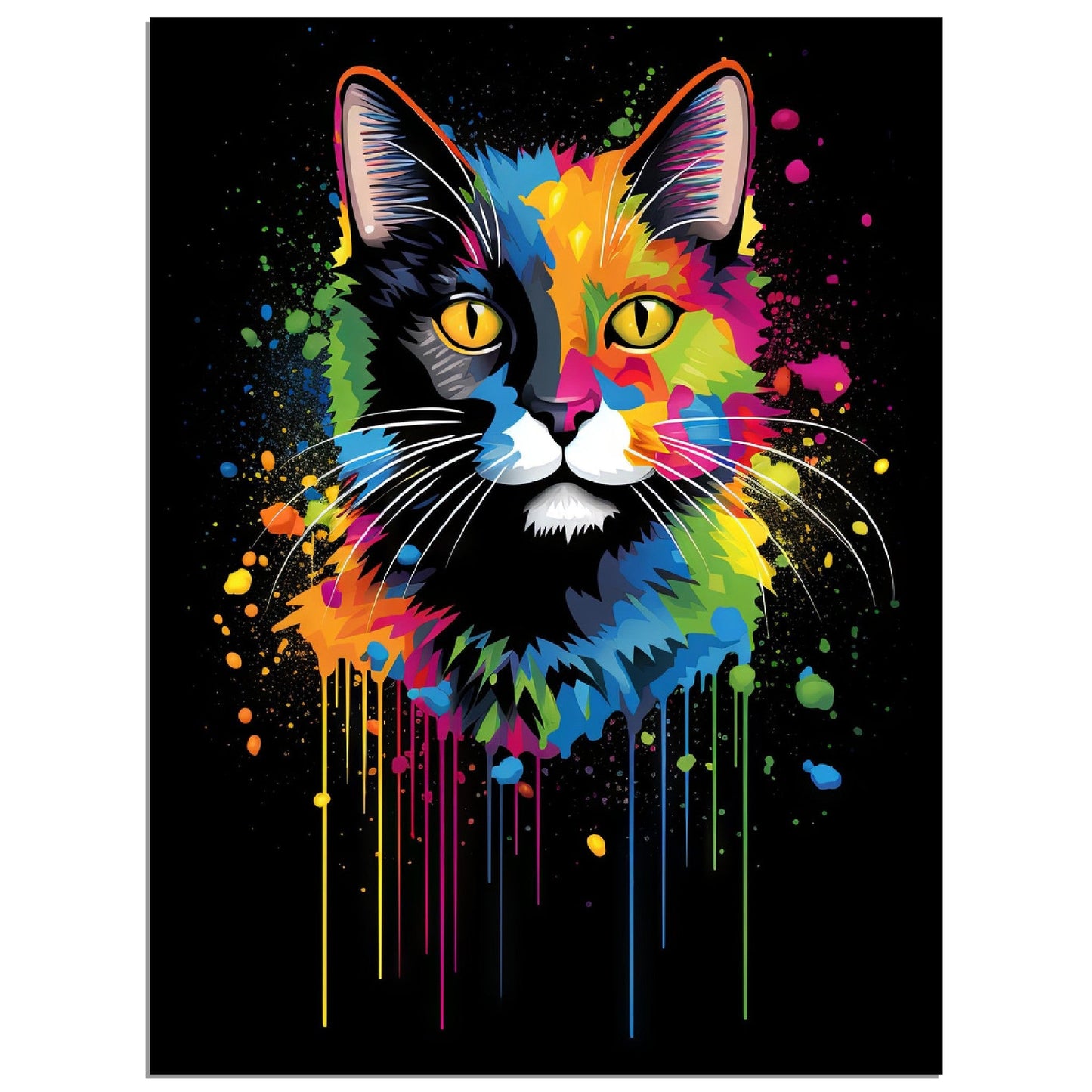 Domestic cat pop art (CAT04)
