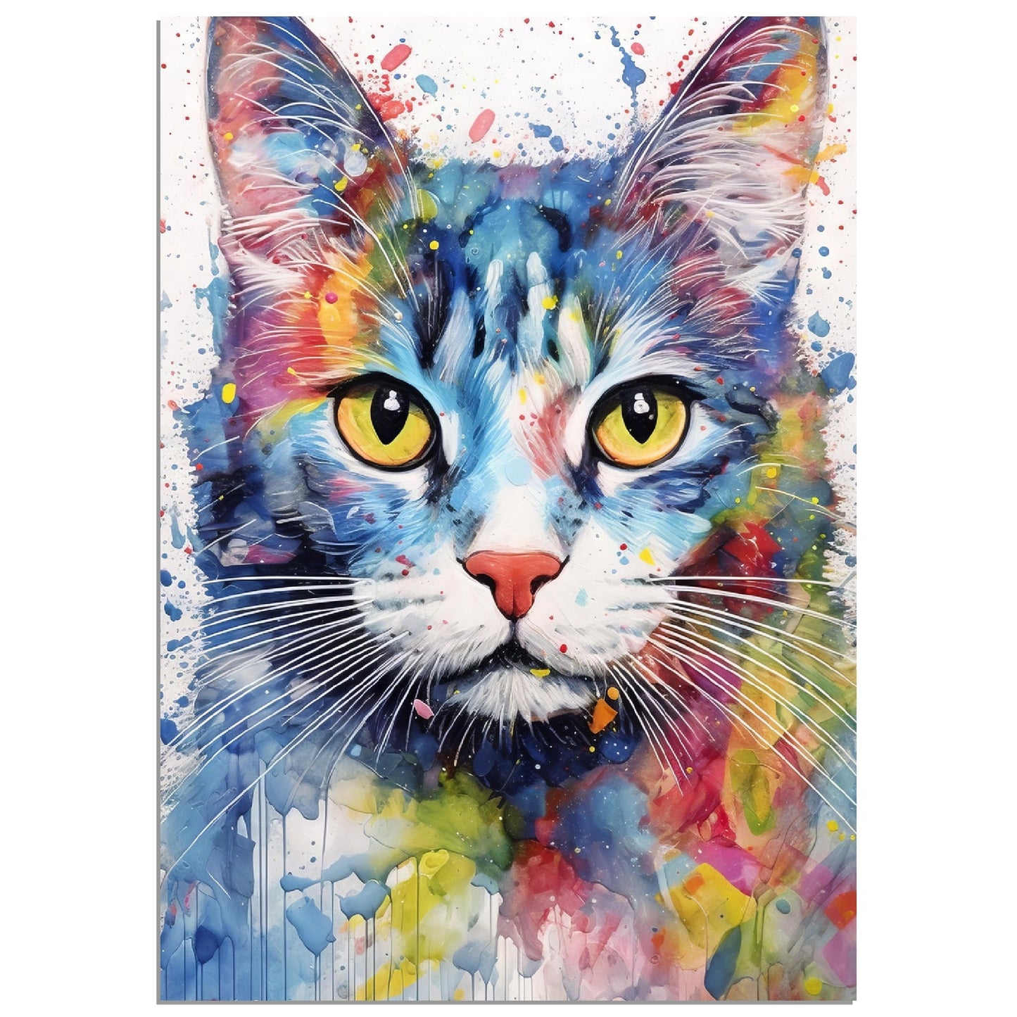 Domestic cat pop art (CAT05)