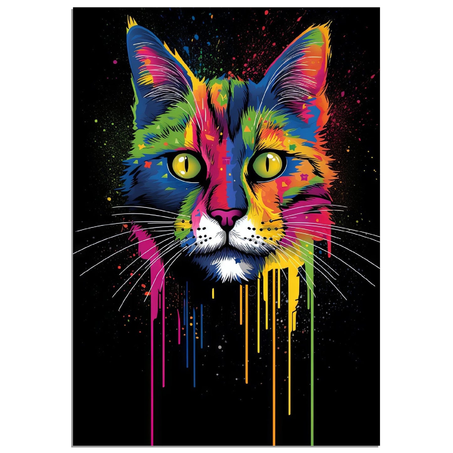 Domestic cat pop art (CAT02)