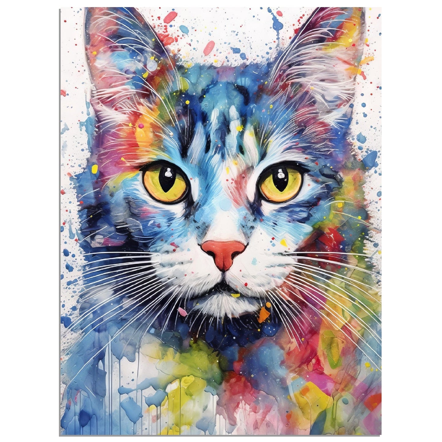 Domestic cat pop art (CAT05)