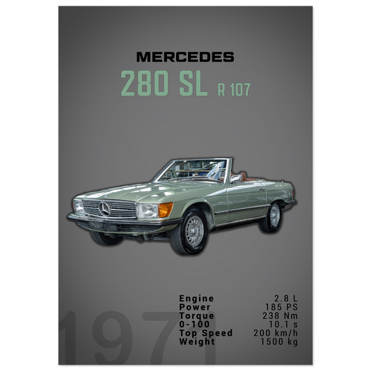 Mercedes 1971 280 SL R107 (BENZ03D)