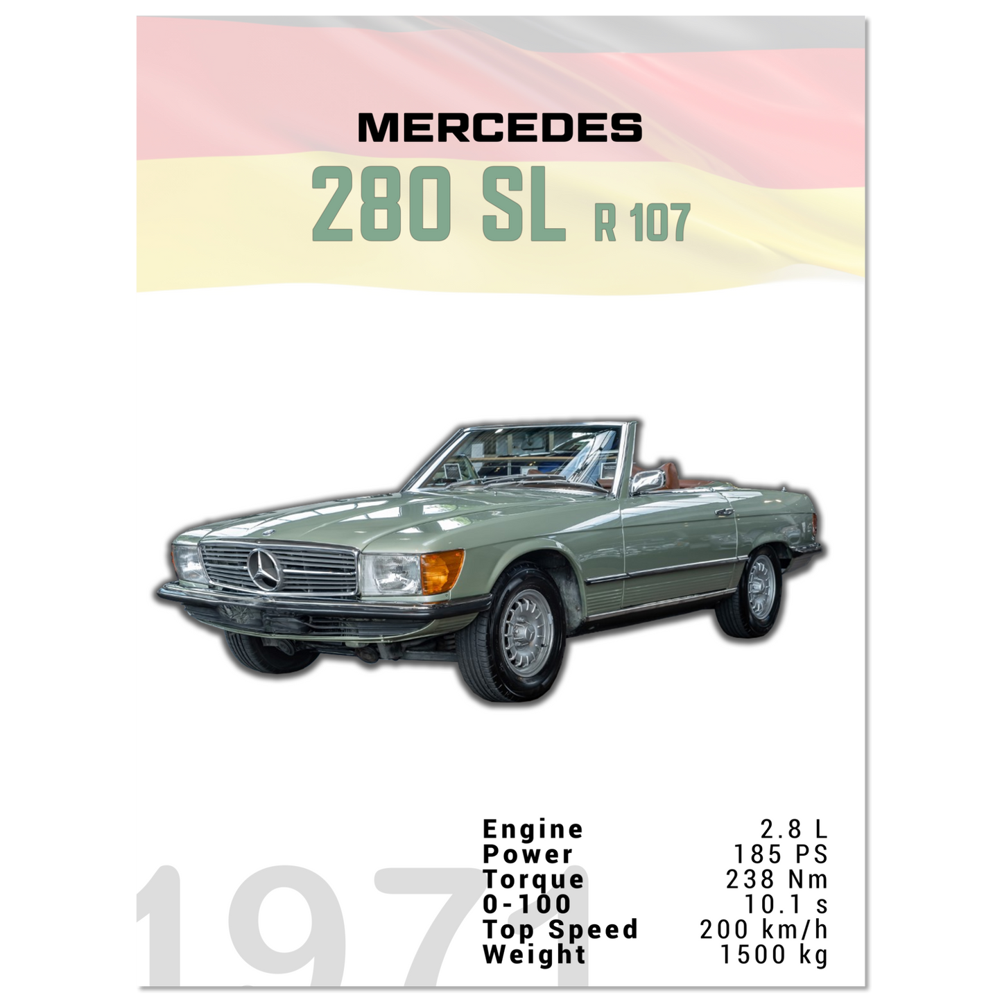 Mercedes 1971 280 SL R107 (BENZ03)
