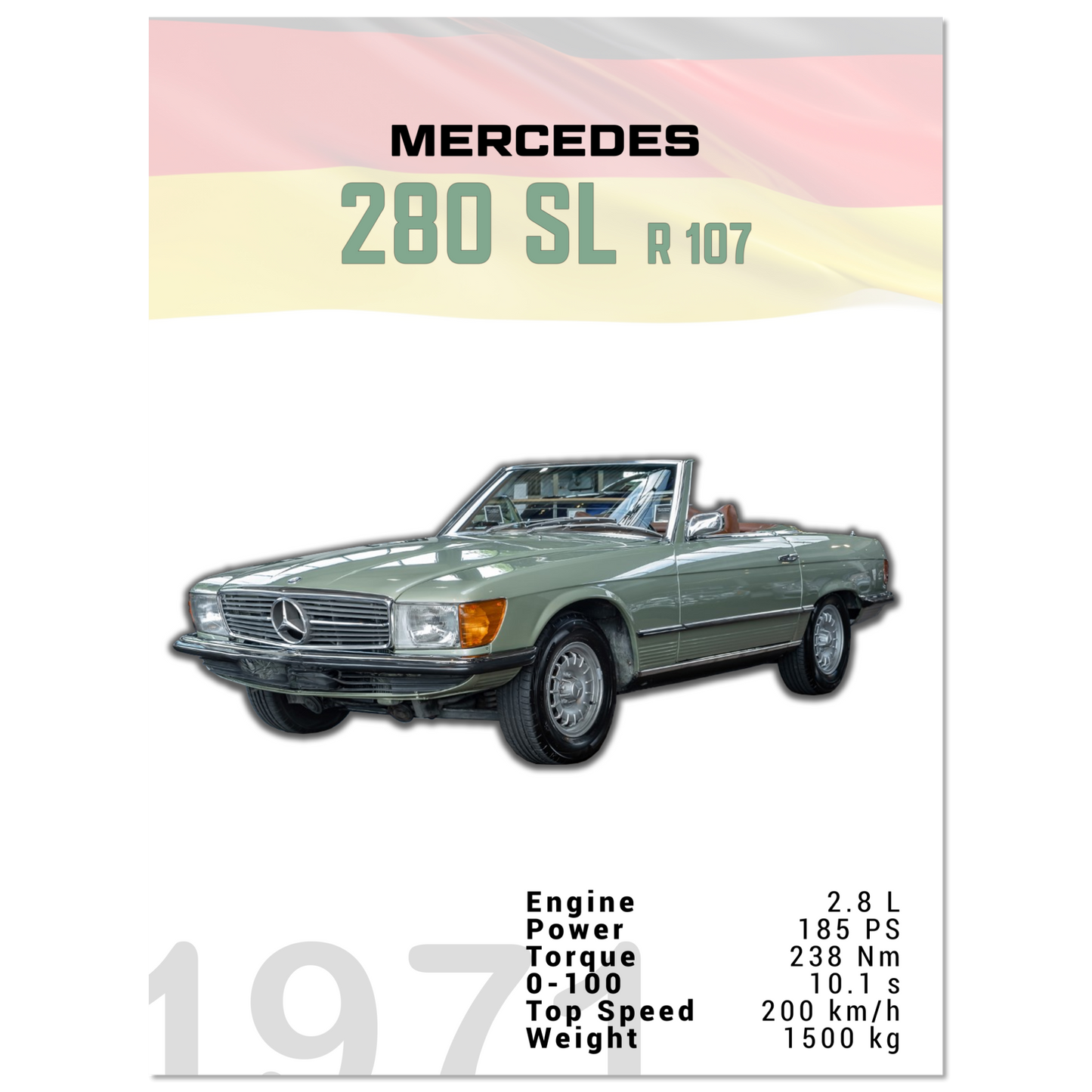 Mercedes 1971 280 SL R107 (BENZ03)