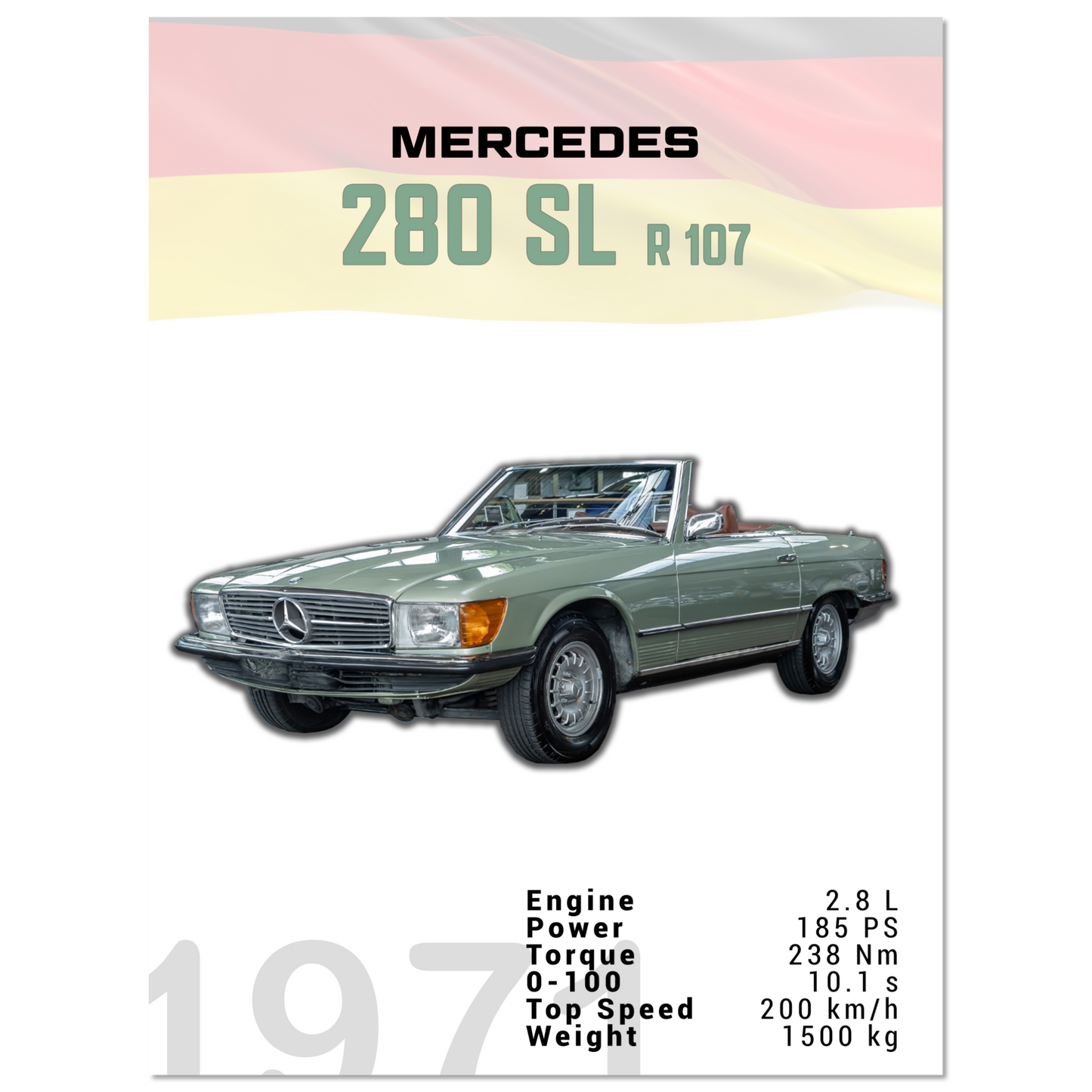 Mercedes 1971 280 SL R107 (BENZ03)