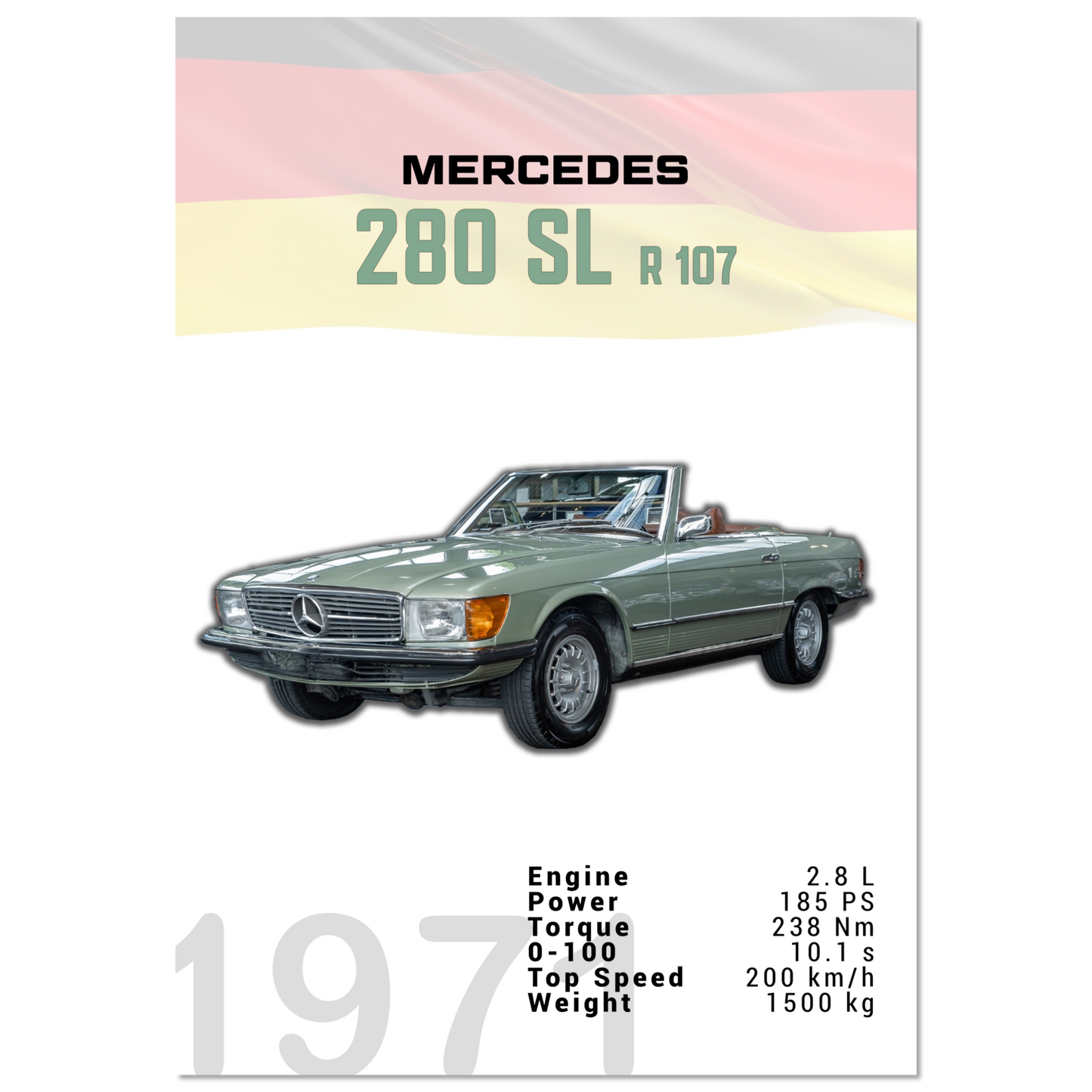 Mercedes 1971 280 SL R107 (BENZ03)