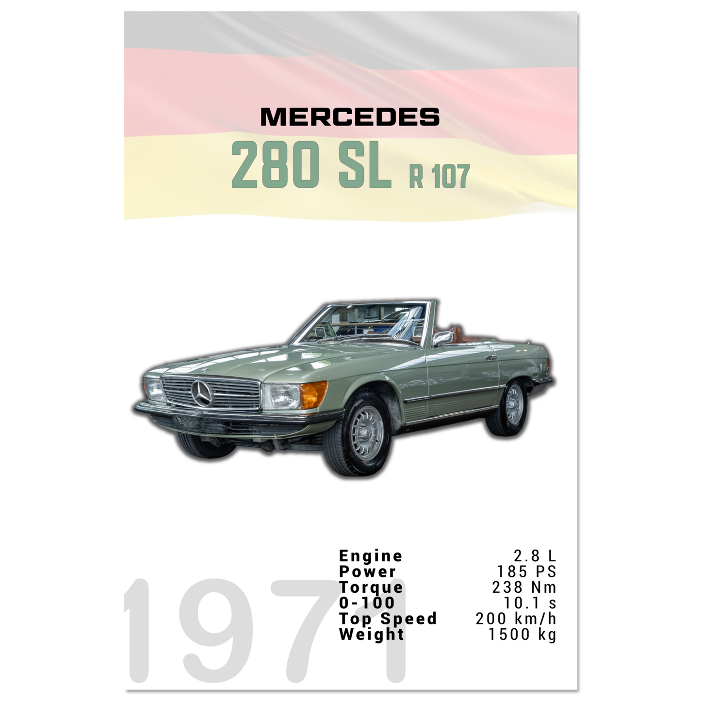Mercedes 1971 280 SL R107 (BENZ03)