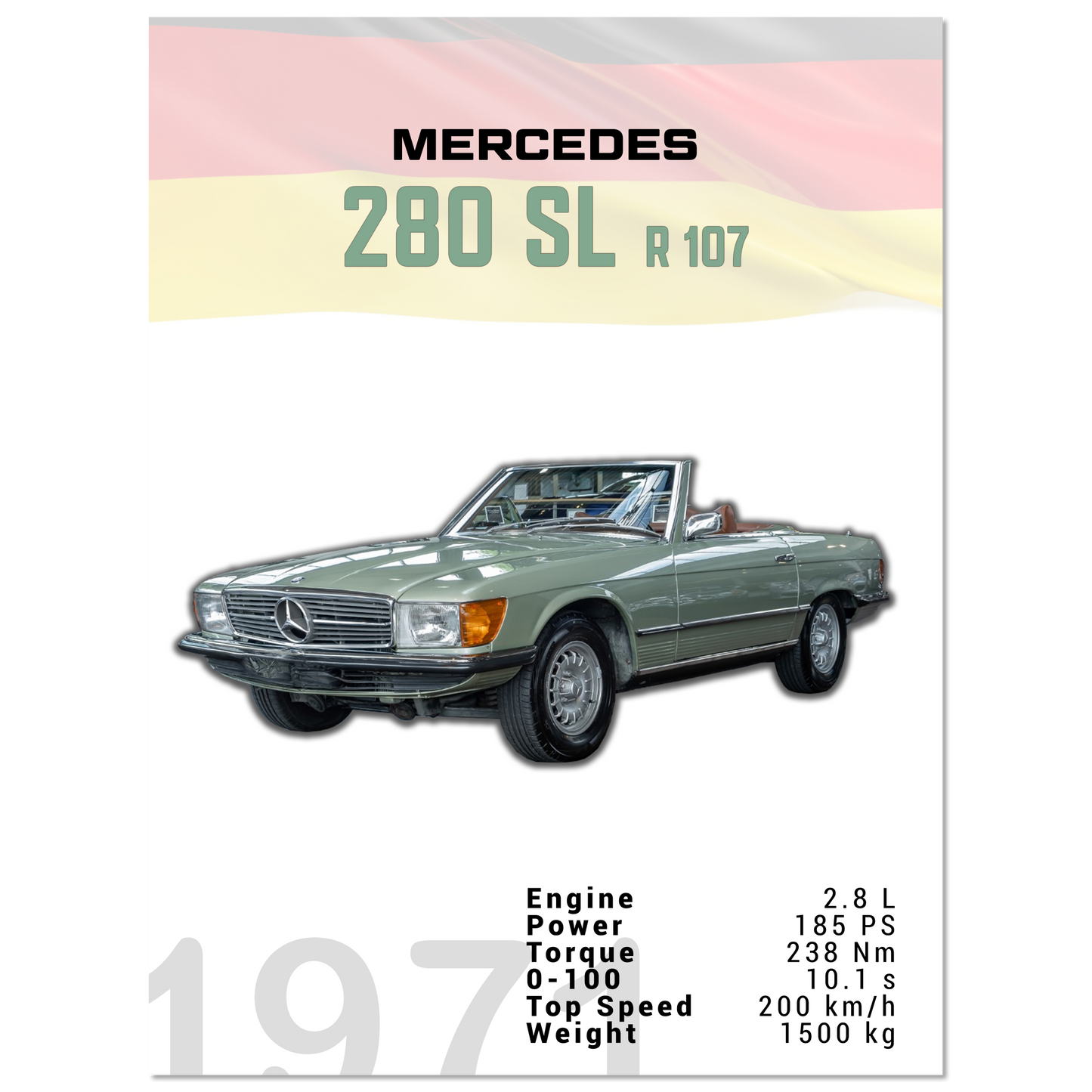 Mercedes 1971 280 SL R107 (BENZ03)
