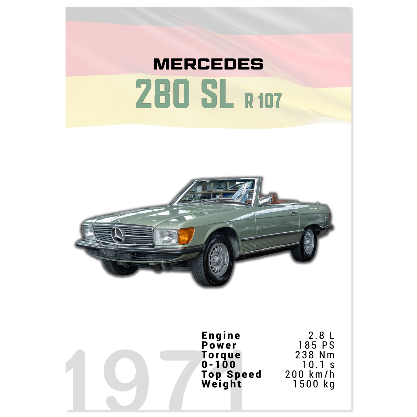 Mercedes 1971 280 SL R107 (BENZ03)
