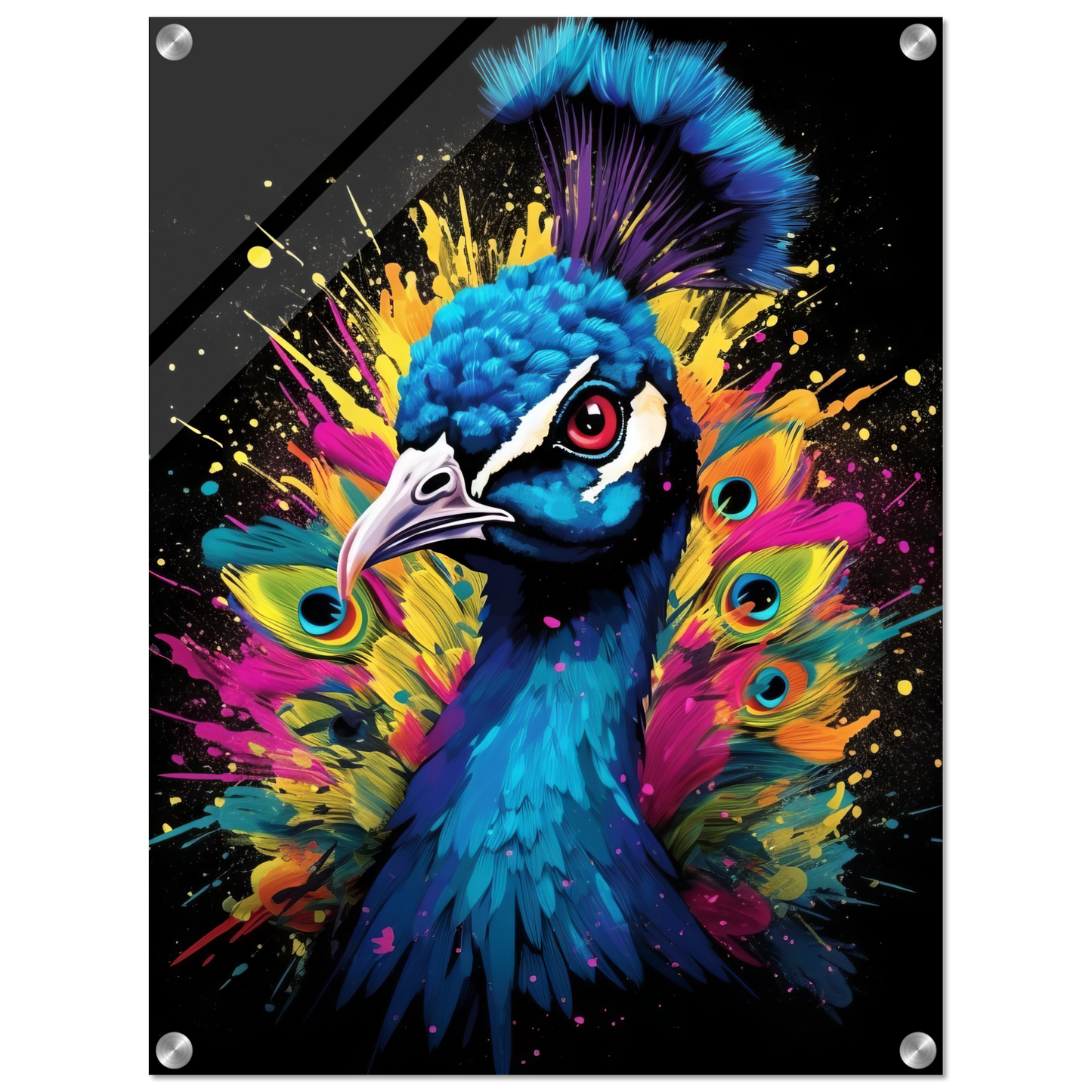 Vogel Pfau Pop-Art (BIRD18)