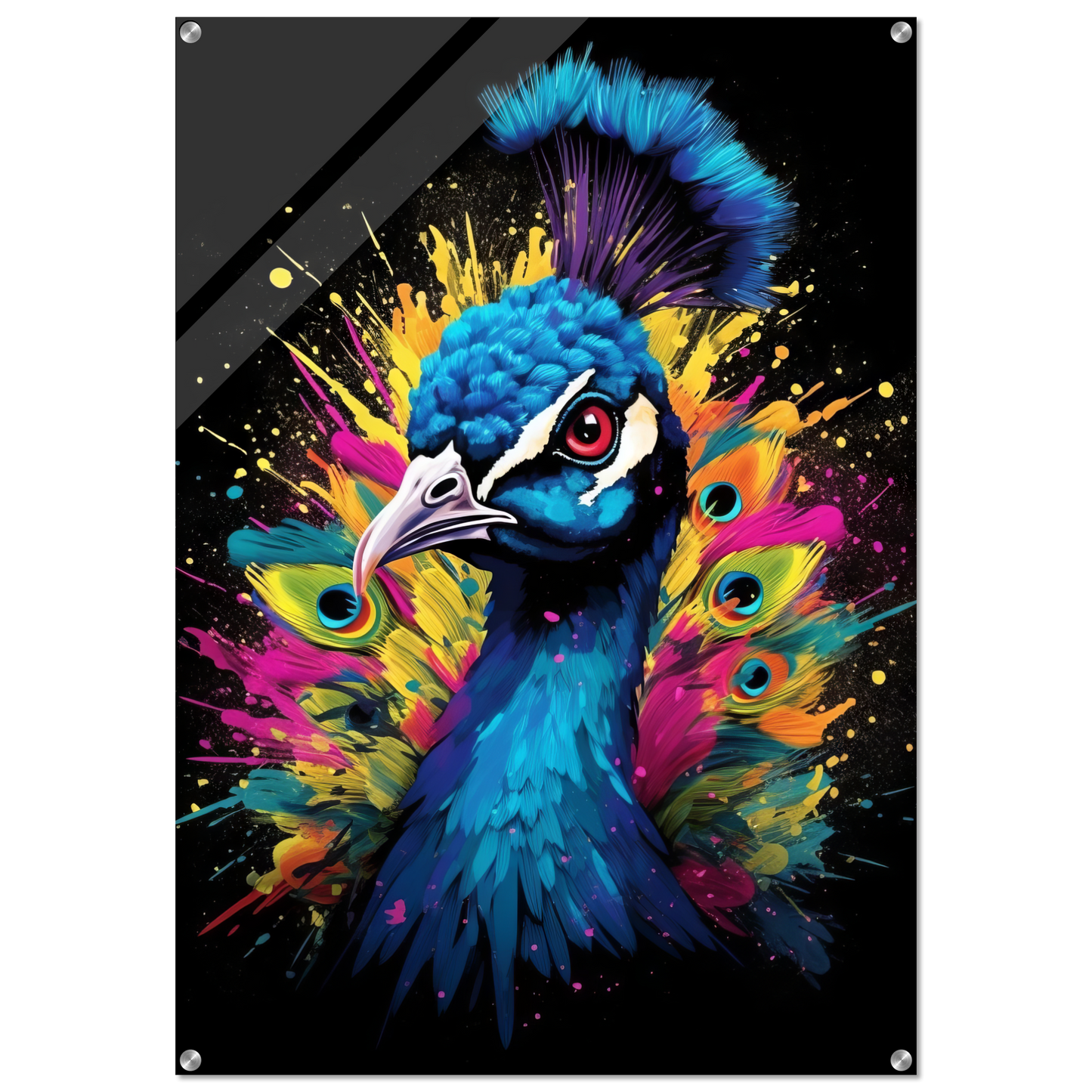 Vogel Pfau Pop-Art (BIRD18)