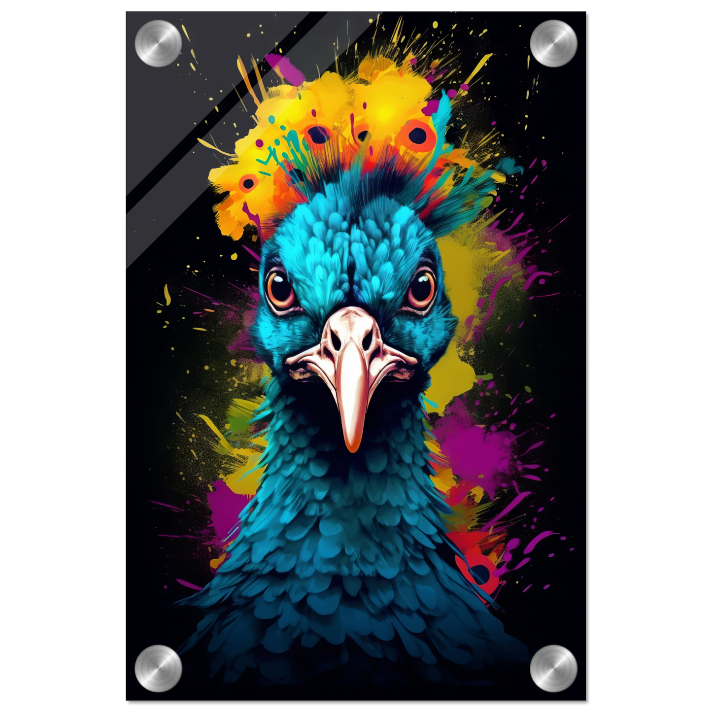 Vogel Pfau Pop-Art (BIRD19)