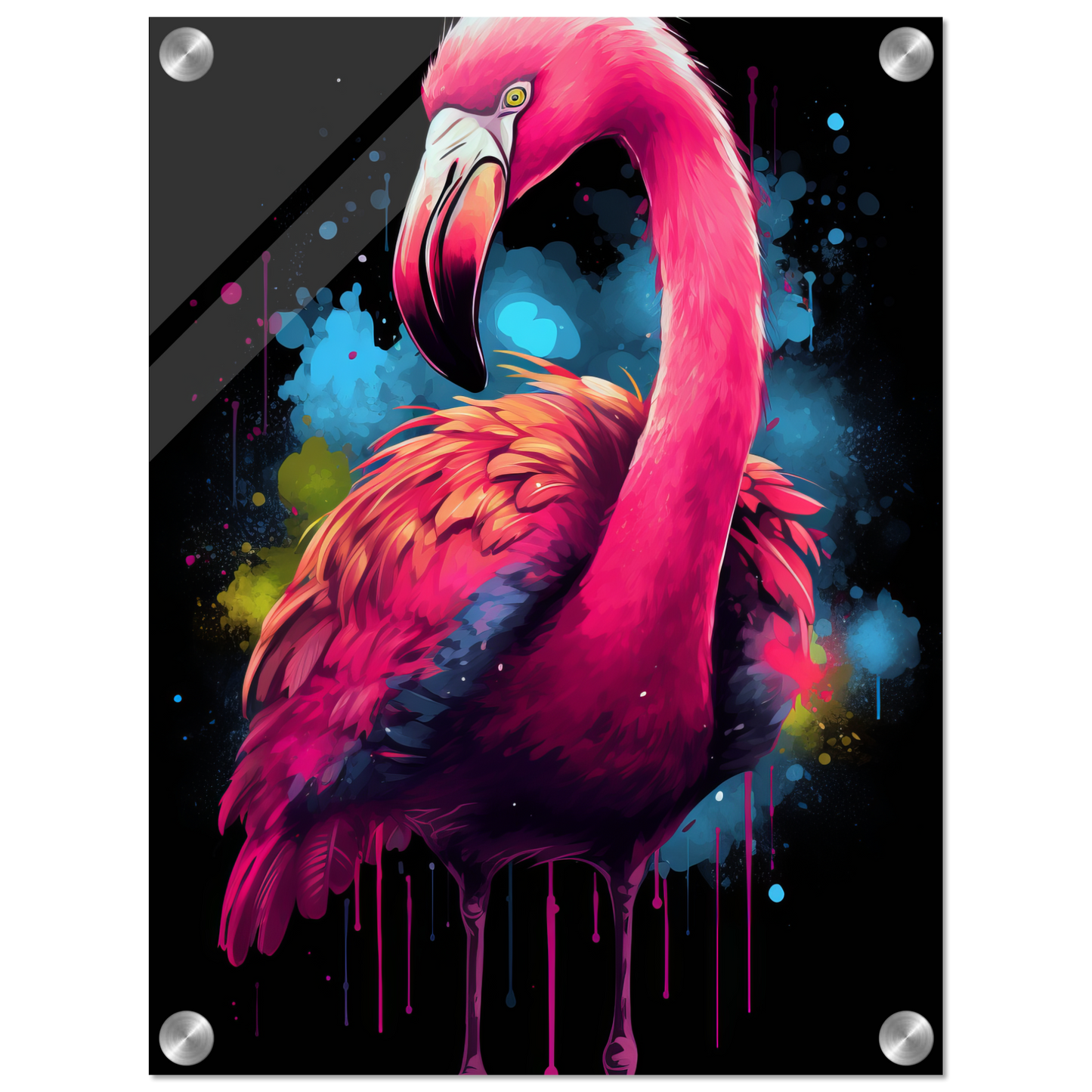 Flamingo pop art (BIRD34)