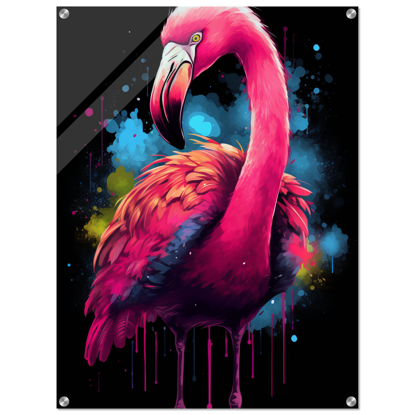 Flamingo pop art (BIRD34)