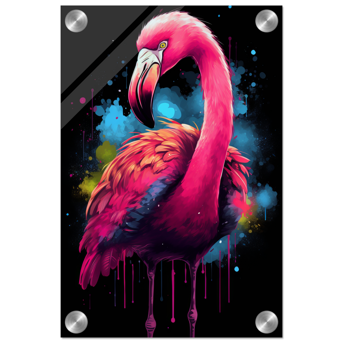 Flamingo pop art (BIRD34)