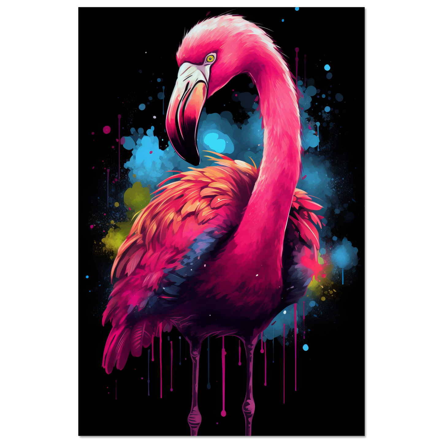 Flamingo pop art (BIRD34)
