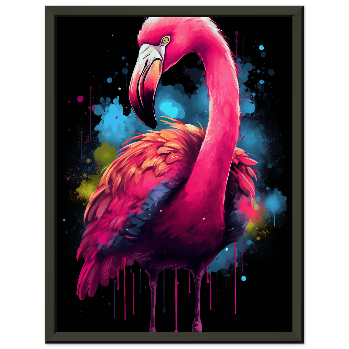 Flamingo pop art (BIRD34)