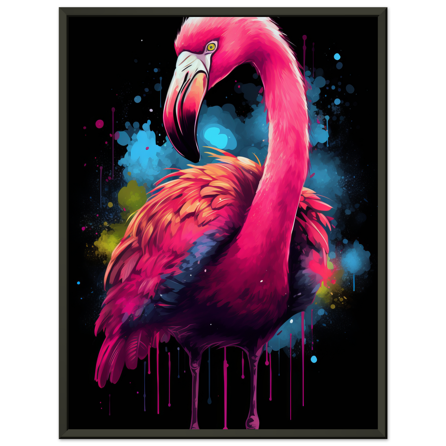 Flamingo pop art (BIRD34)
