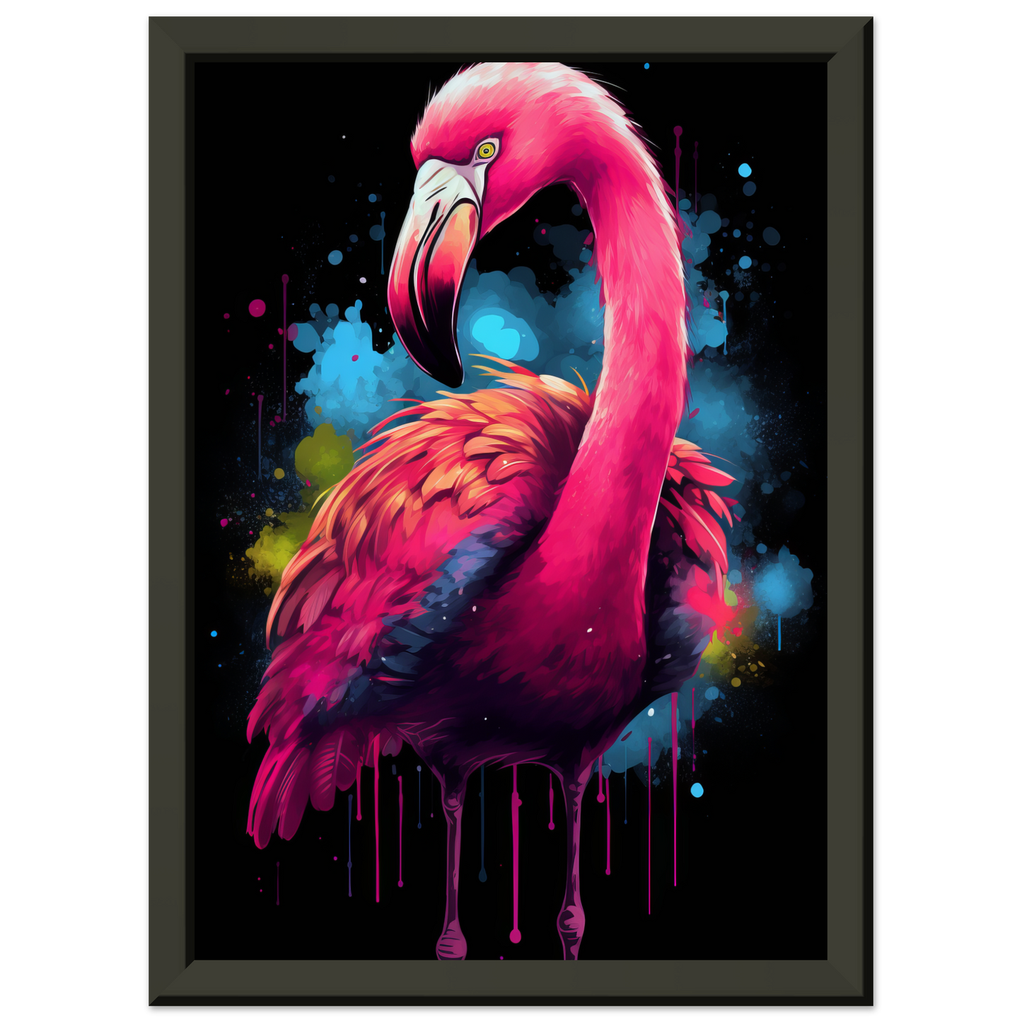 Flamingo pop art (BIRD34)