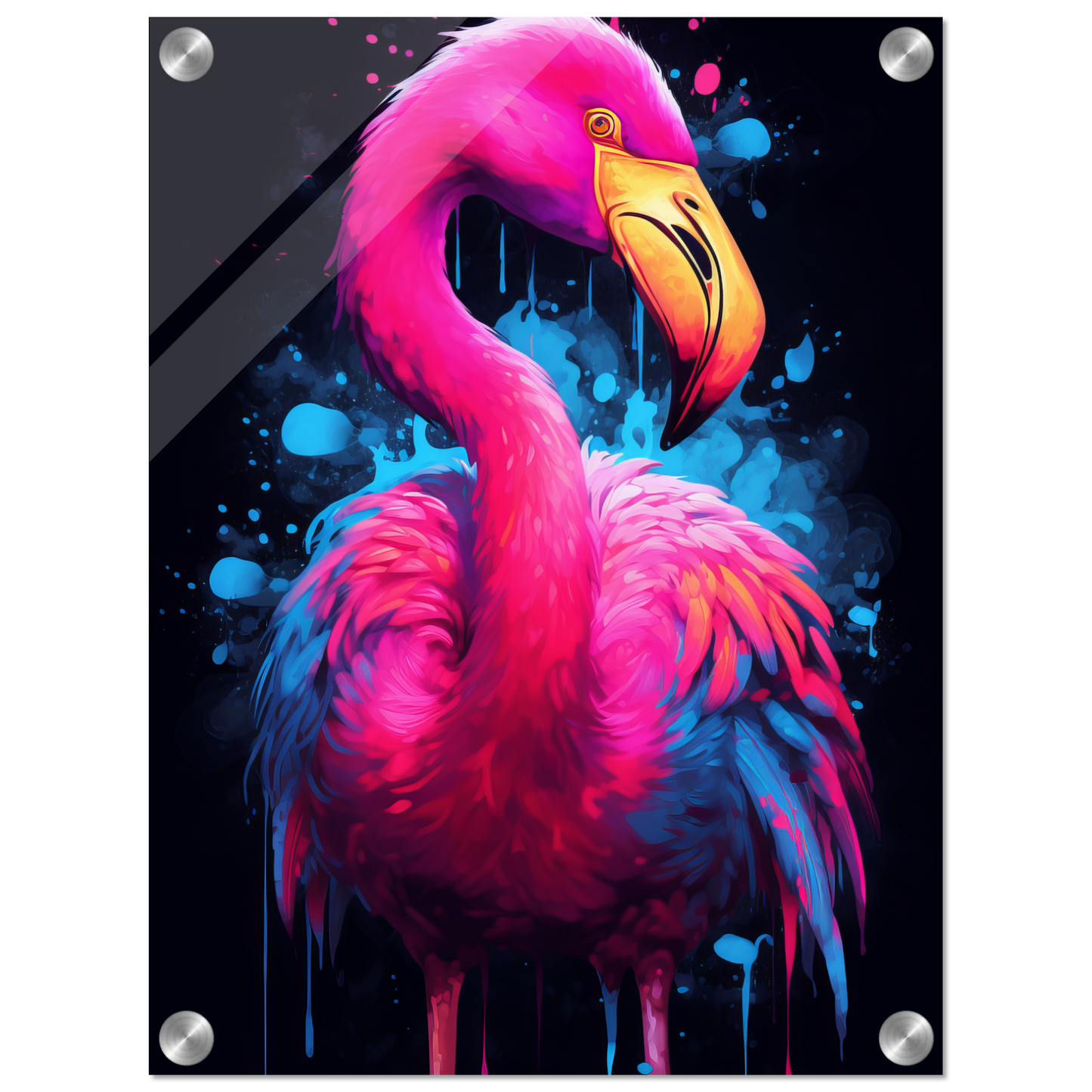 Flamingo pop art (BIRD35)