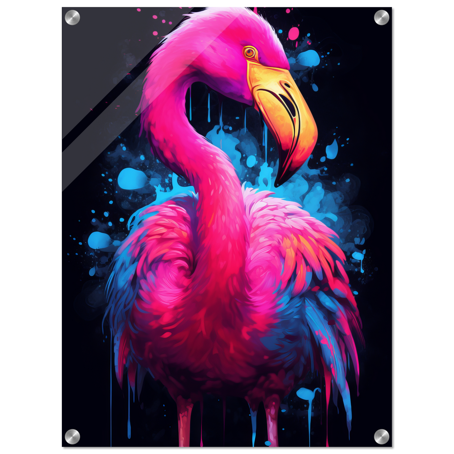 Flamingo pop art (BIRD35)
