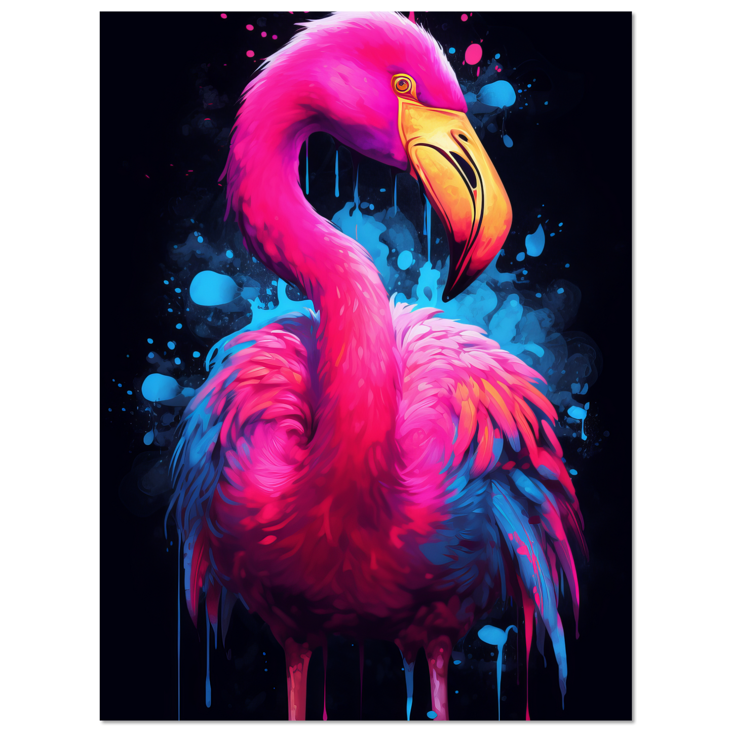 Flamingo pop art (BIRD35)
