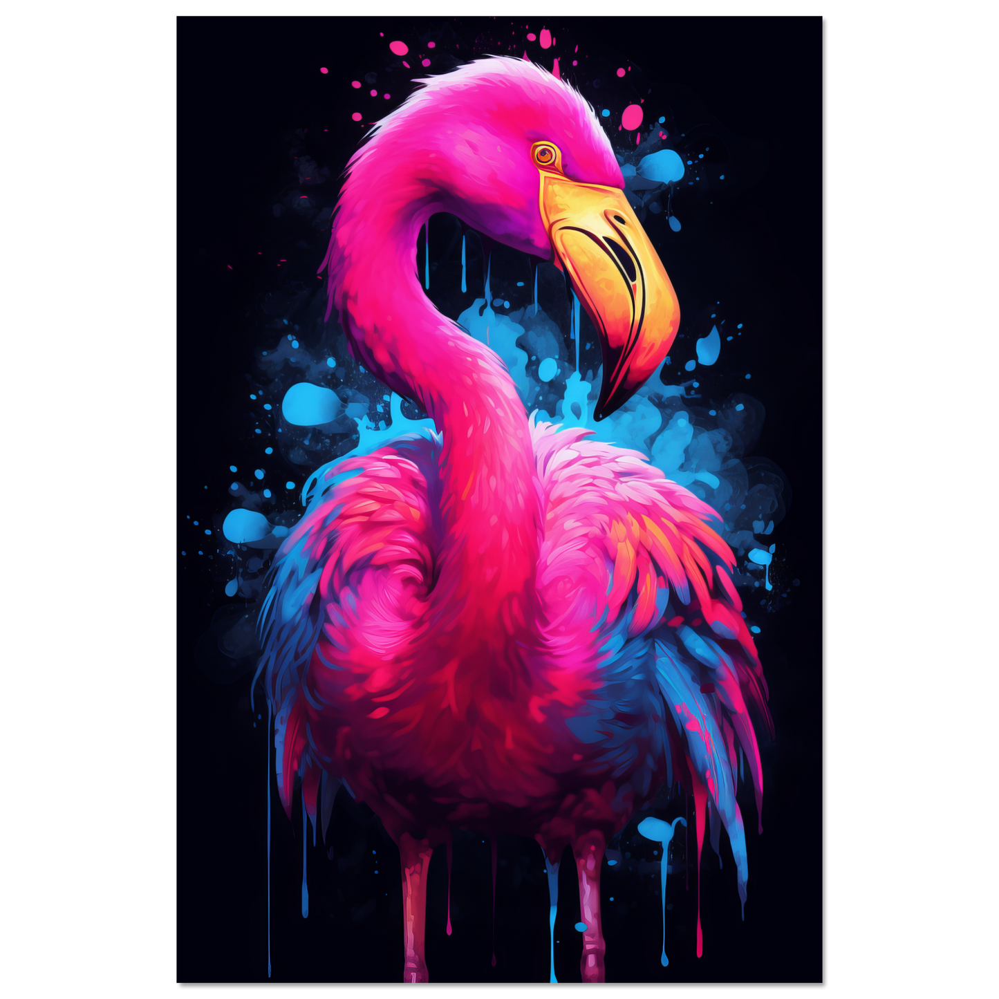 Flamingo pop art (BIRD35)