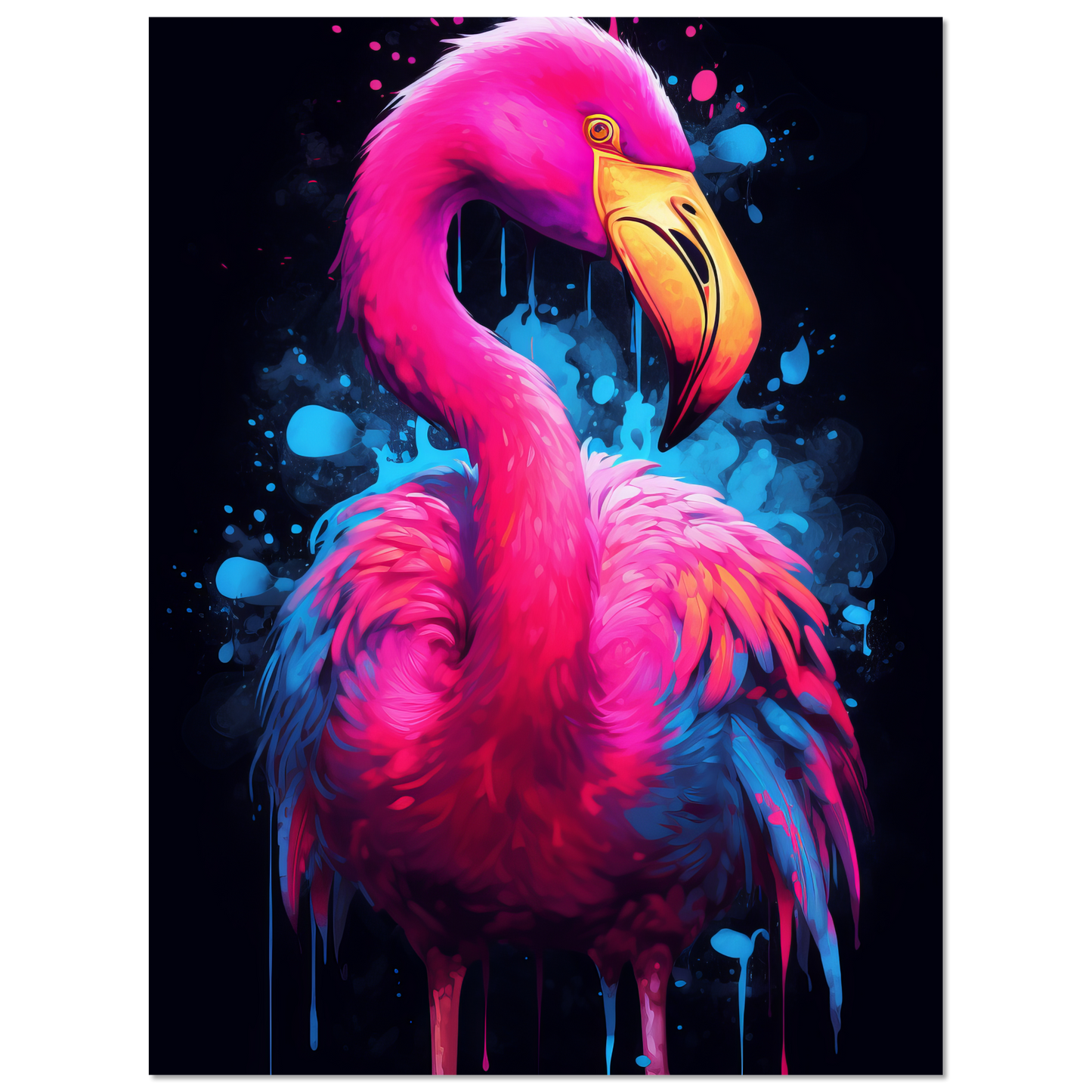 Flamingo pop art (BIRD35)