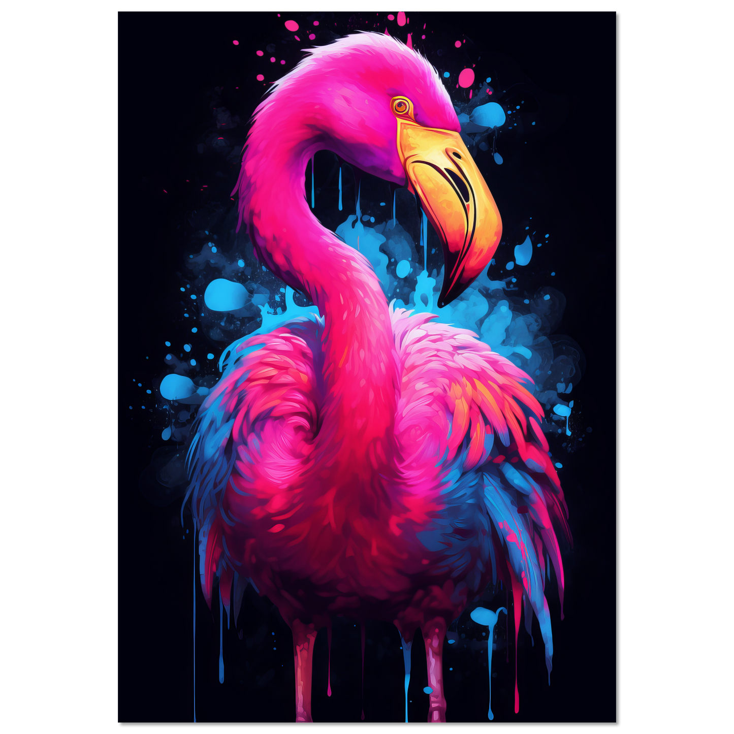 Flamingo pop art (BIRD35)