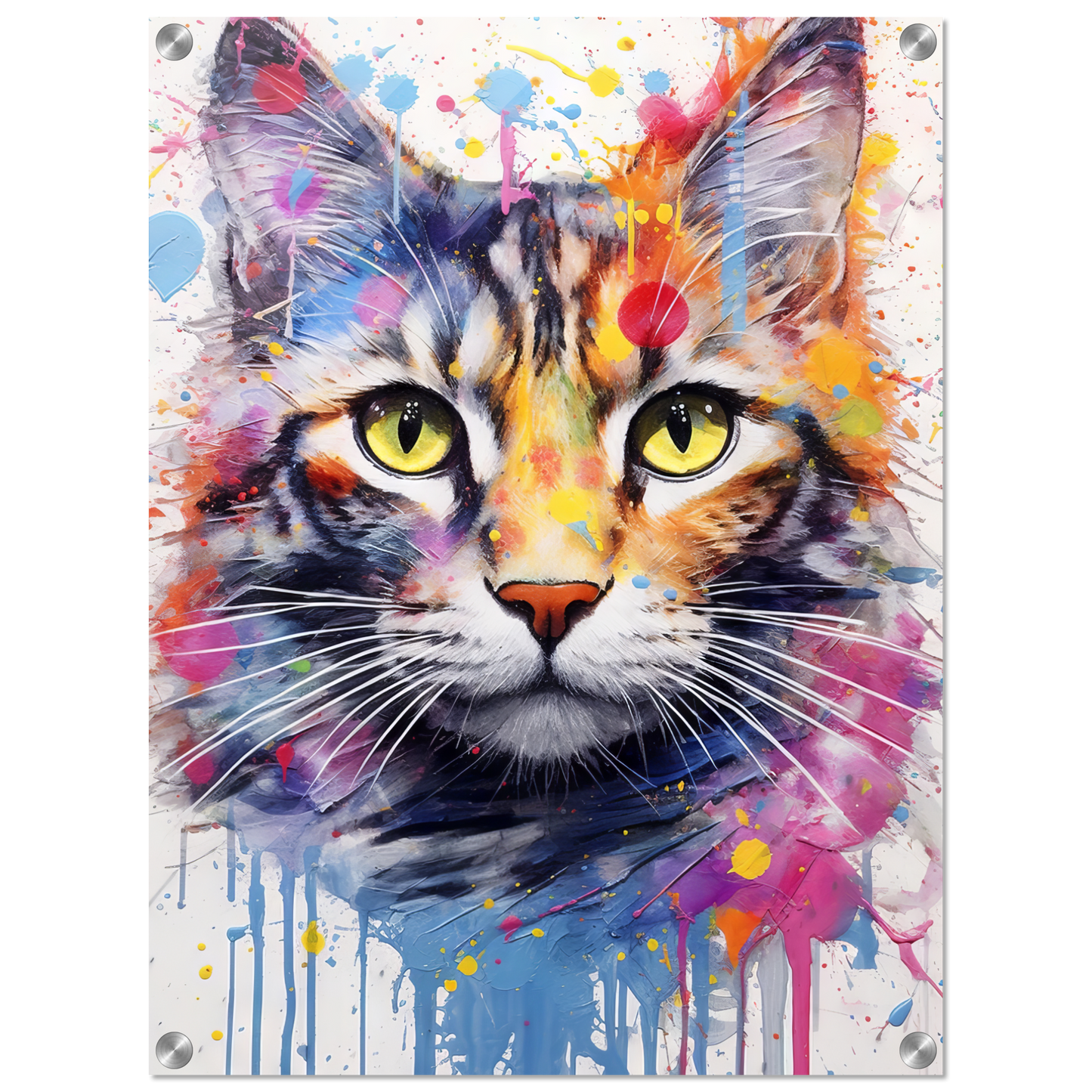 Cat (domestic cat) pop art (CAT08)