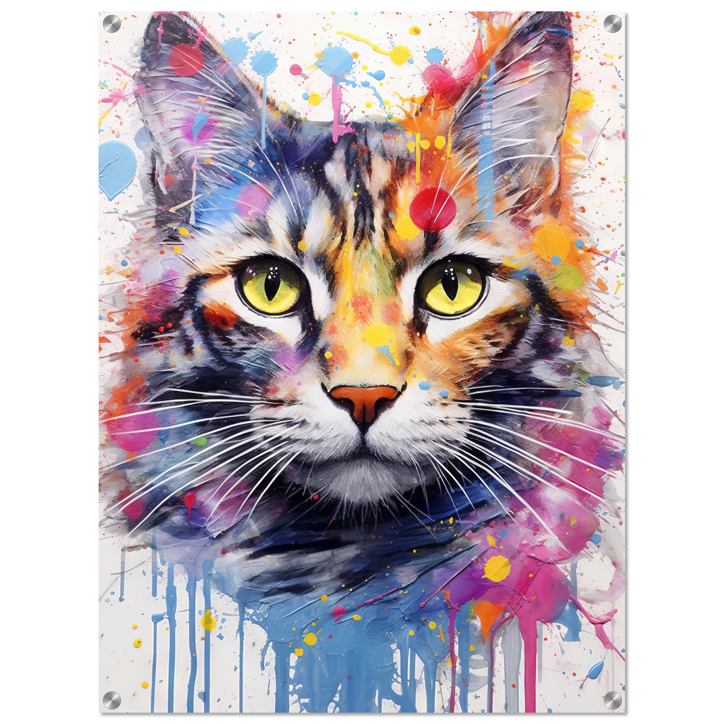 Katze (Hauskatze) Pop-Art (CAT08)