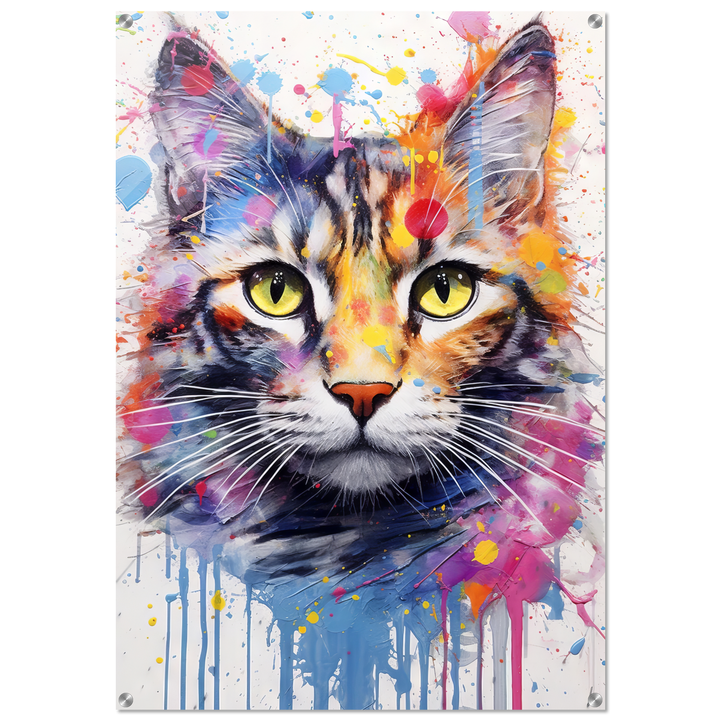 Katze (Hauskatze) Pop-Art (CAT08)