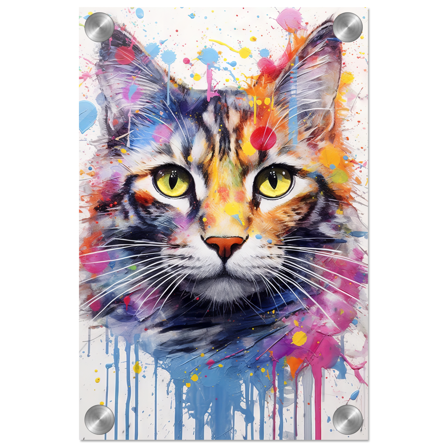 Cat (domestic cat) pop art (CAT08)