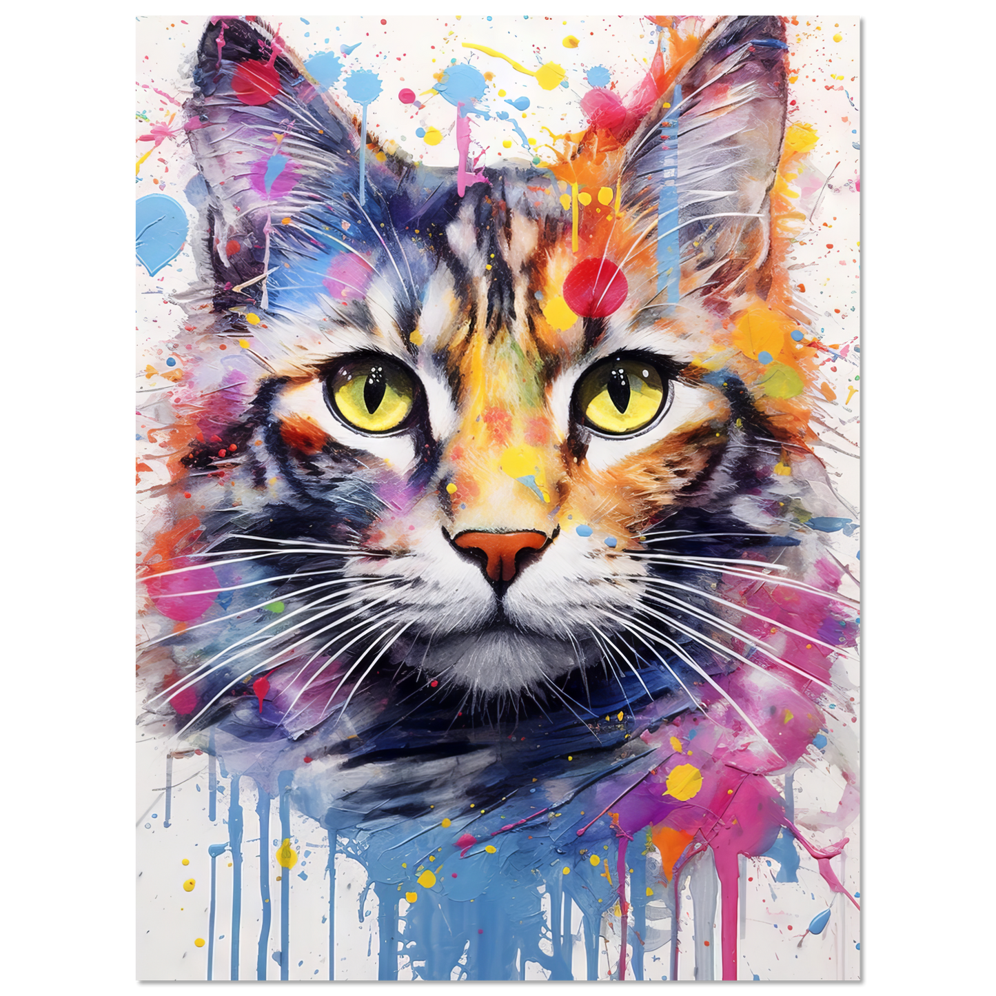 Cat (domestic cat) pop art (CAT08)