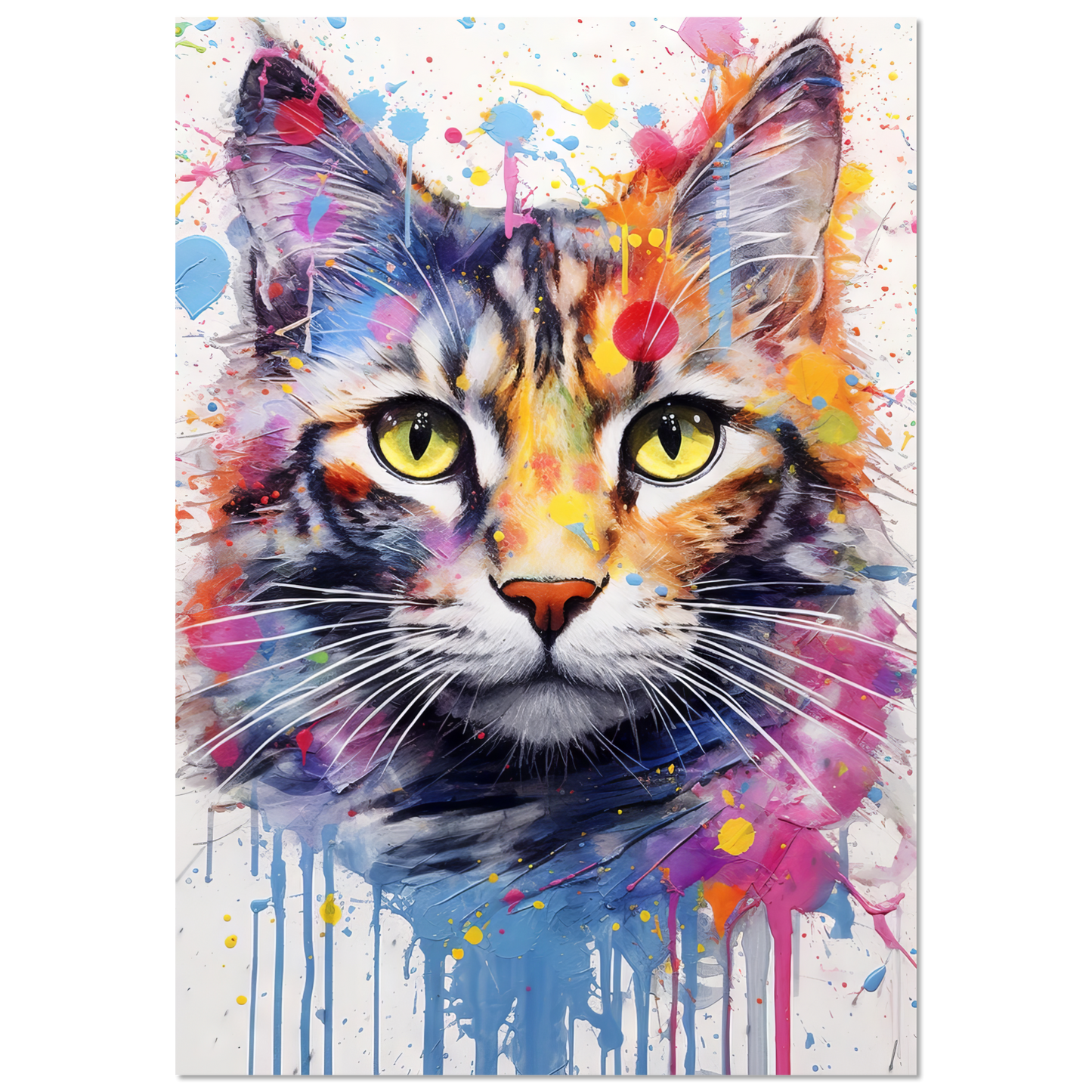 Cat (domestic cat) pop art (CAT08)