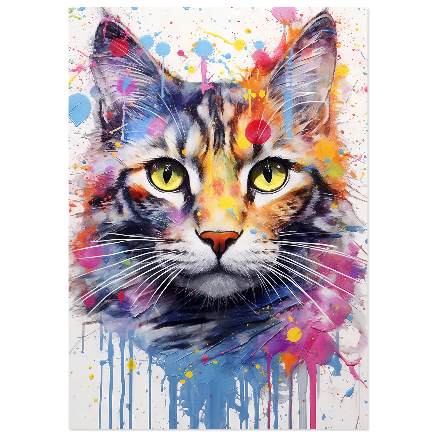 Cat (domestic cat) pop art (CAT08)