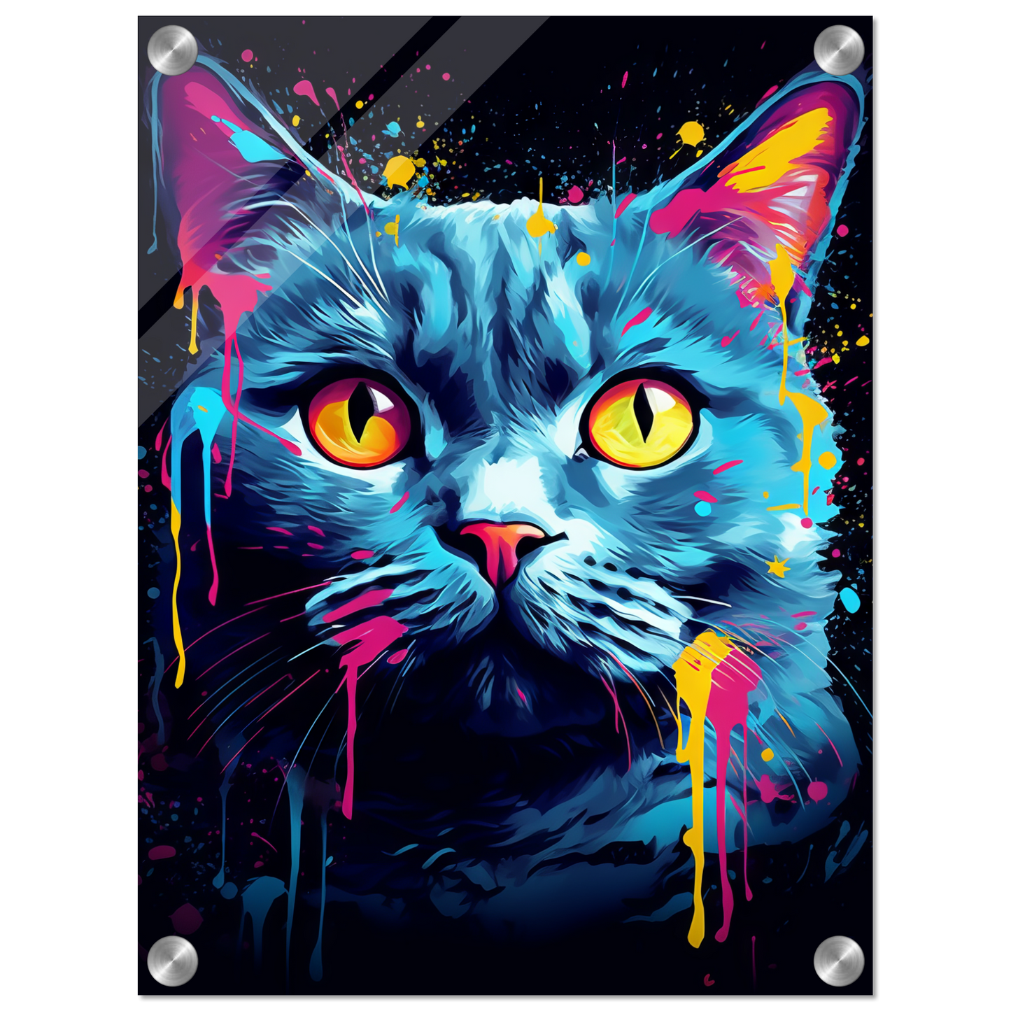 Katze Britisch Kurzhaar (BKH) Pop-Art (CAT17)