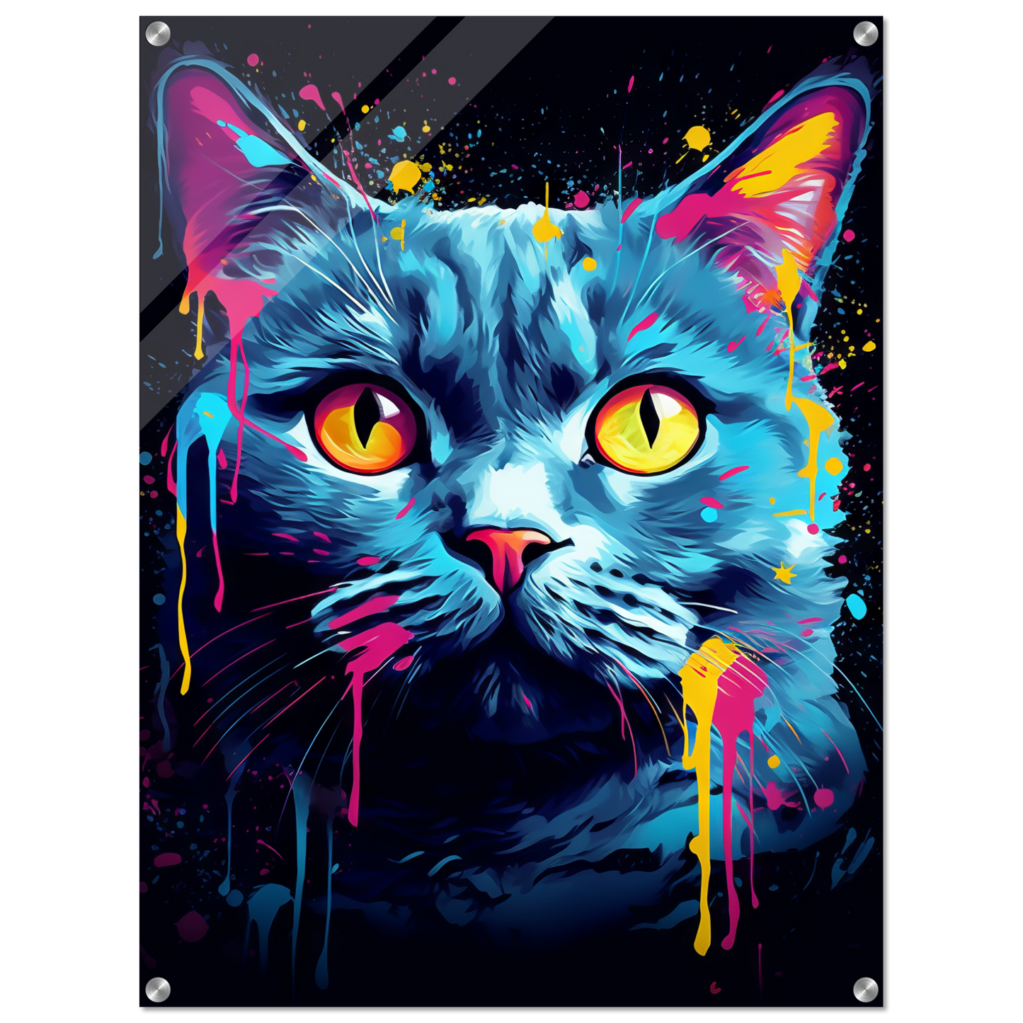 Katze Britisch Kurzhaar (BKH) Pop-Art (CAT17)