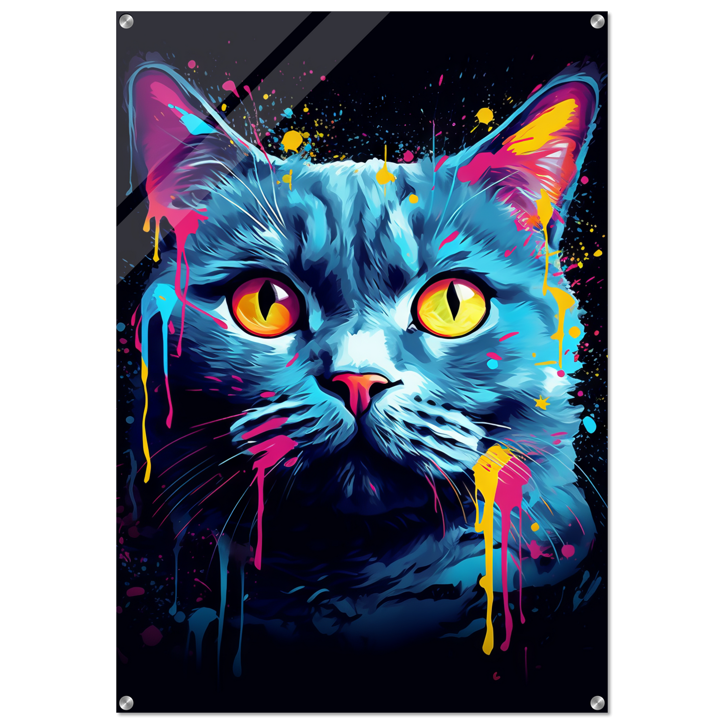 Katze Britisch Kurzhaar (BKH) Pop-Art (CAT17)