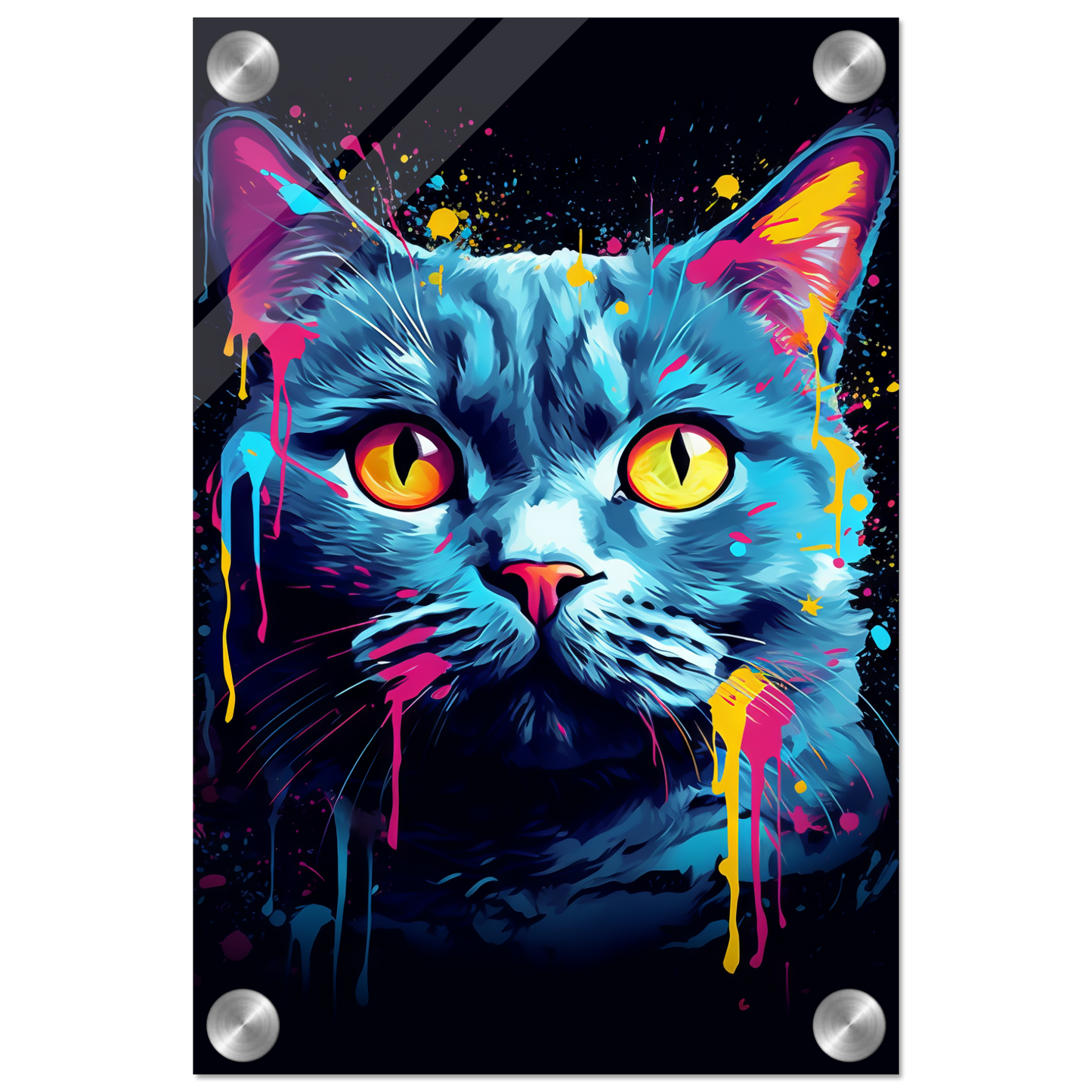 Katze Britisch Kurzhaar (BKH) Pop-Art (CAT17)
