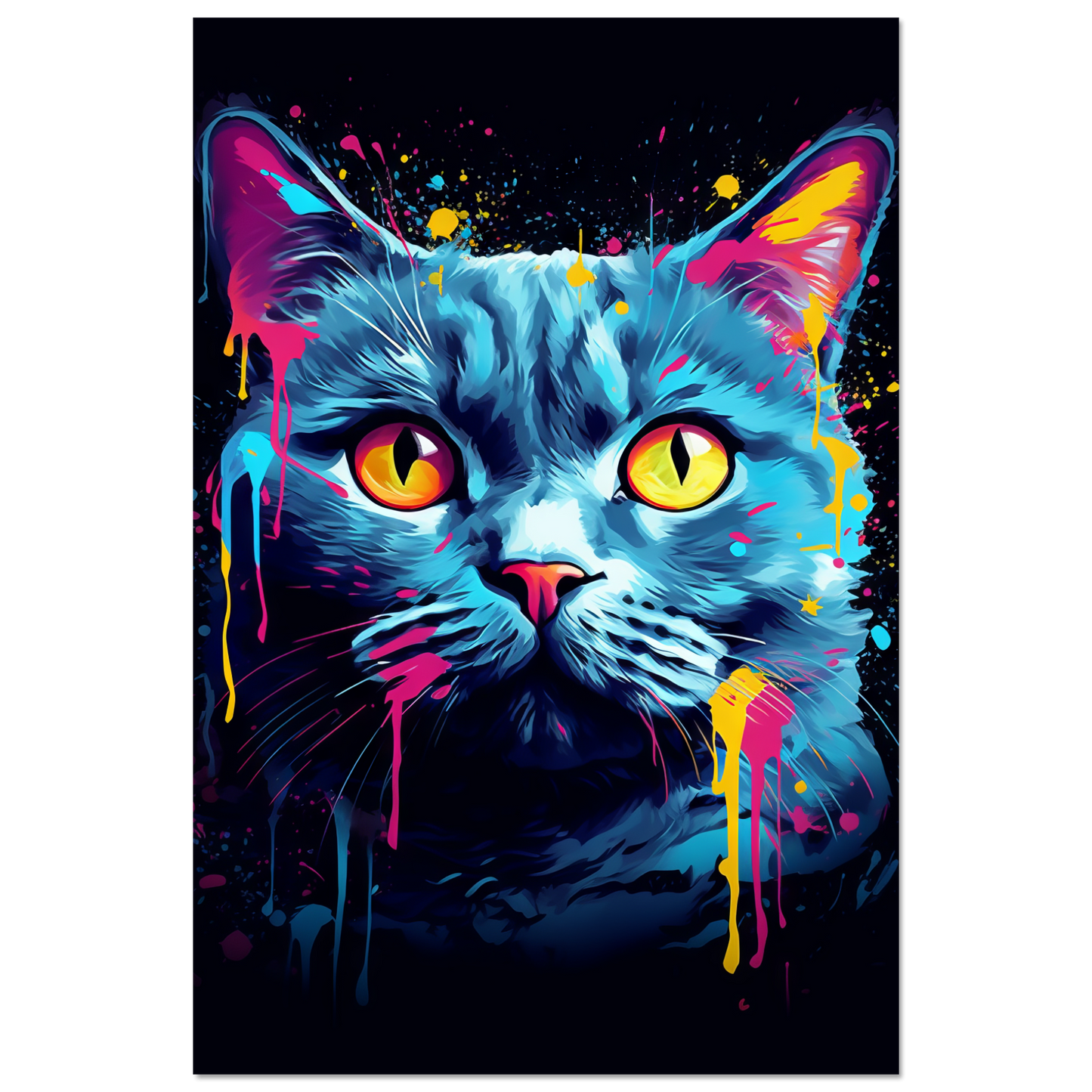 Katze Britisch Kurzhaar (BKH) Pop-Art (CAT17)